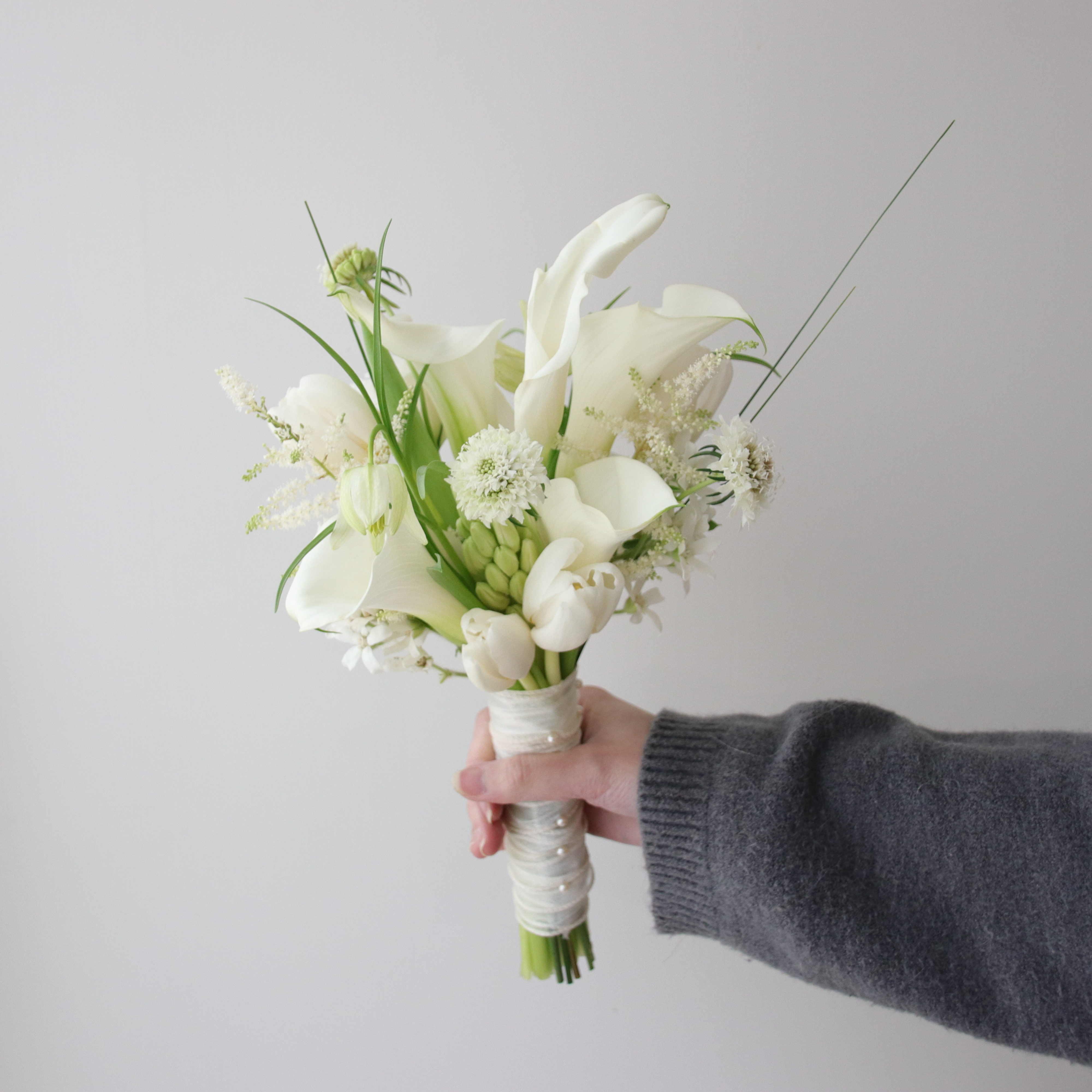 Wedding bouquet -海芋鬱金香捧花🕊(含胸花)