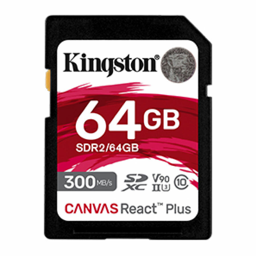 【Kingston 金士頓 】 Canvas React Plus SD 記憶卡 讀300 寫260