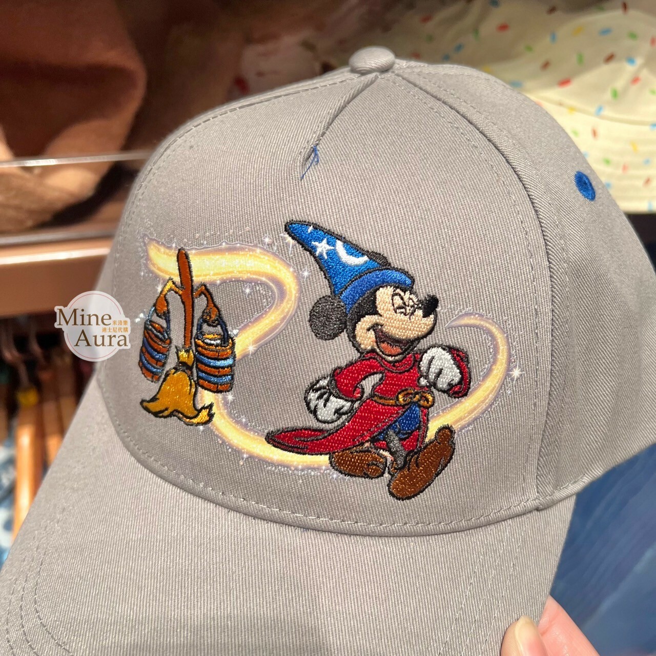 米奇 Mickey 魔法師 拖把刺繡圖案 帽子 -香港迪士尼樂園