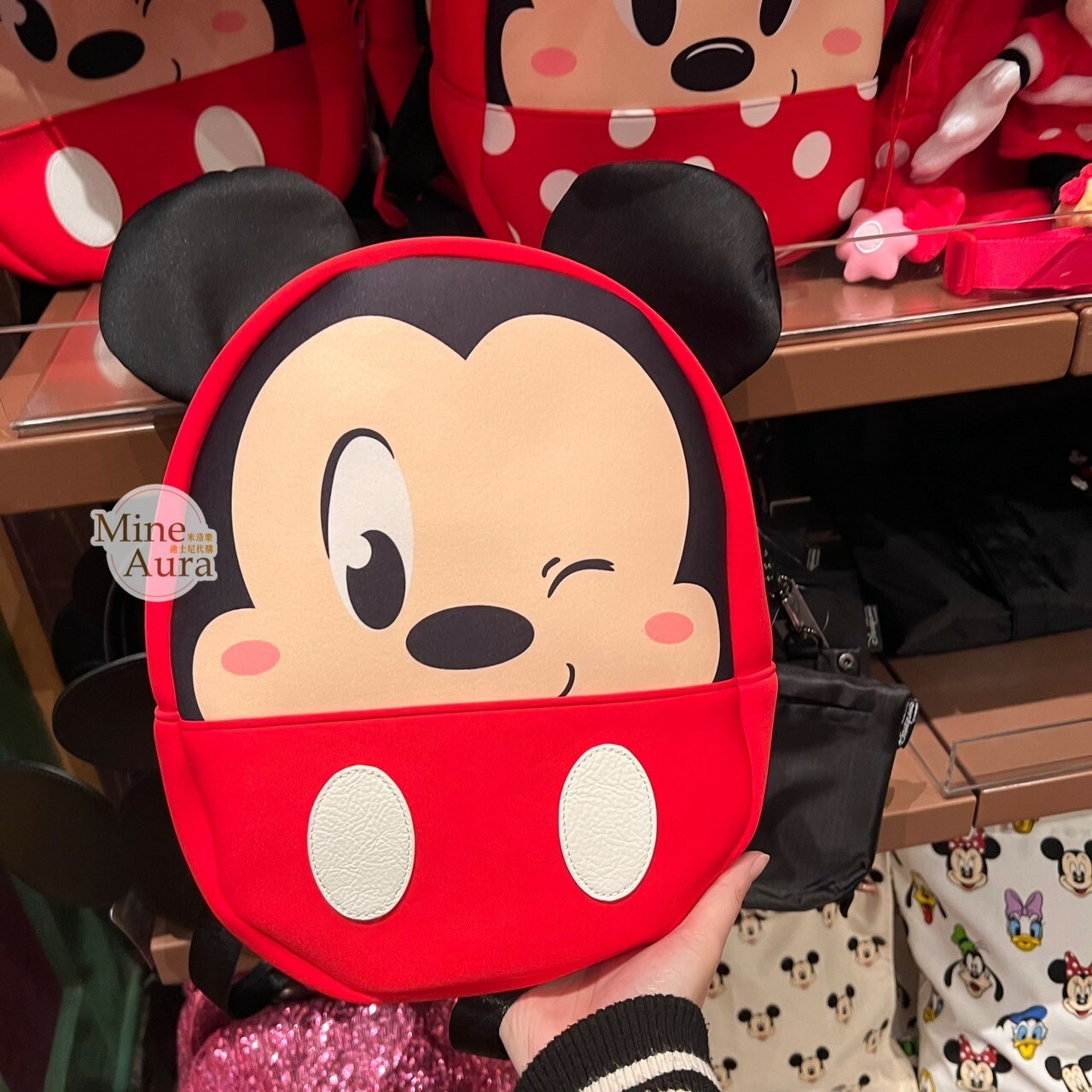 米奇 Mickey 大臉圖案 立體耳朵 造型 兒童 書包 後背包 -香港迪士尼樂園