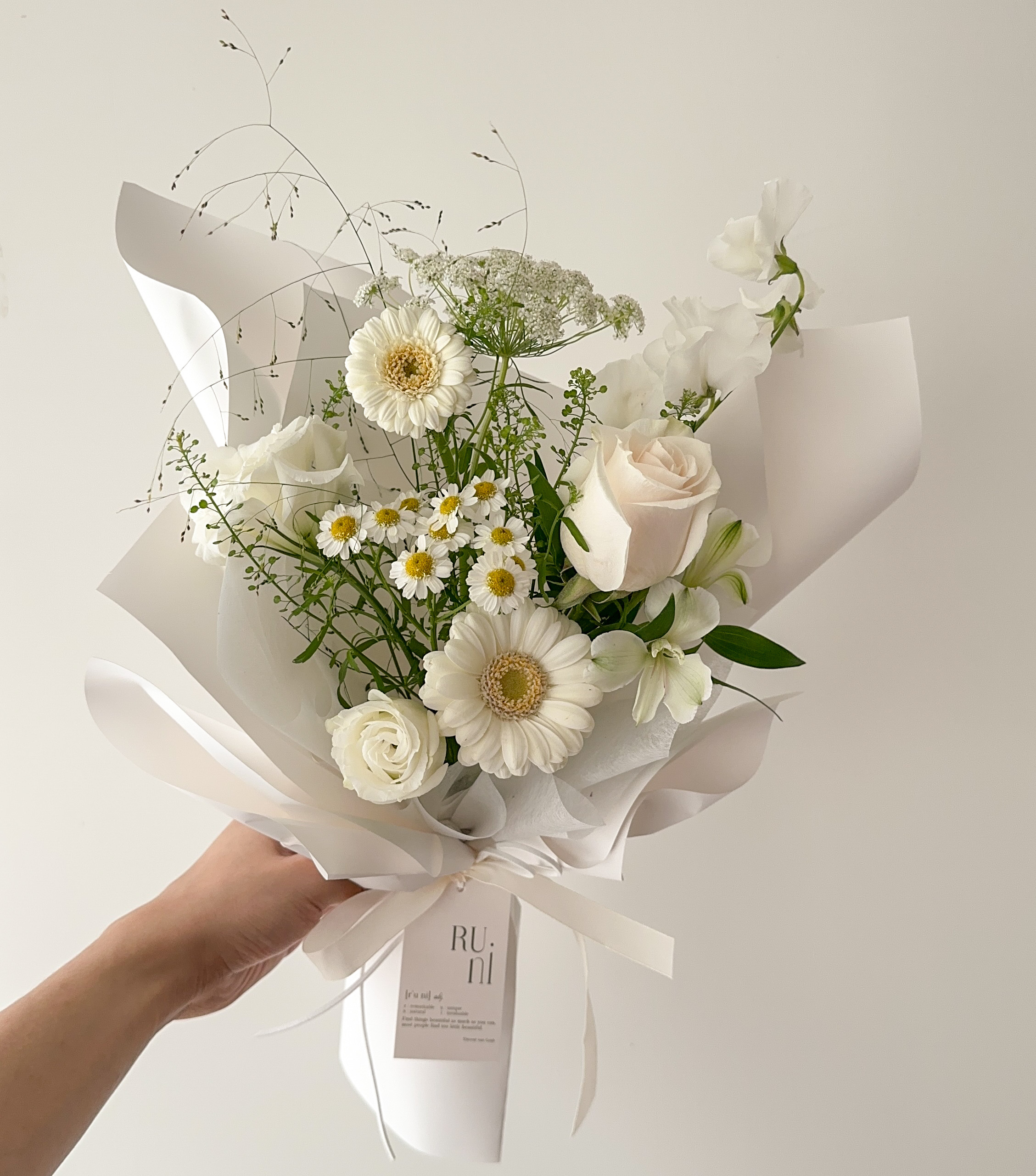 綠意盎然-自然風白綠色系花束