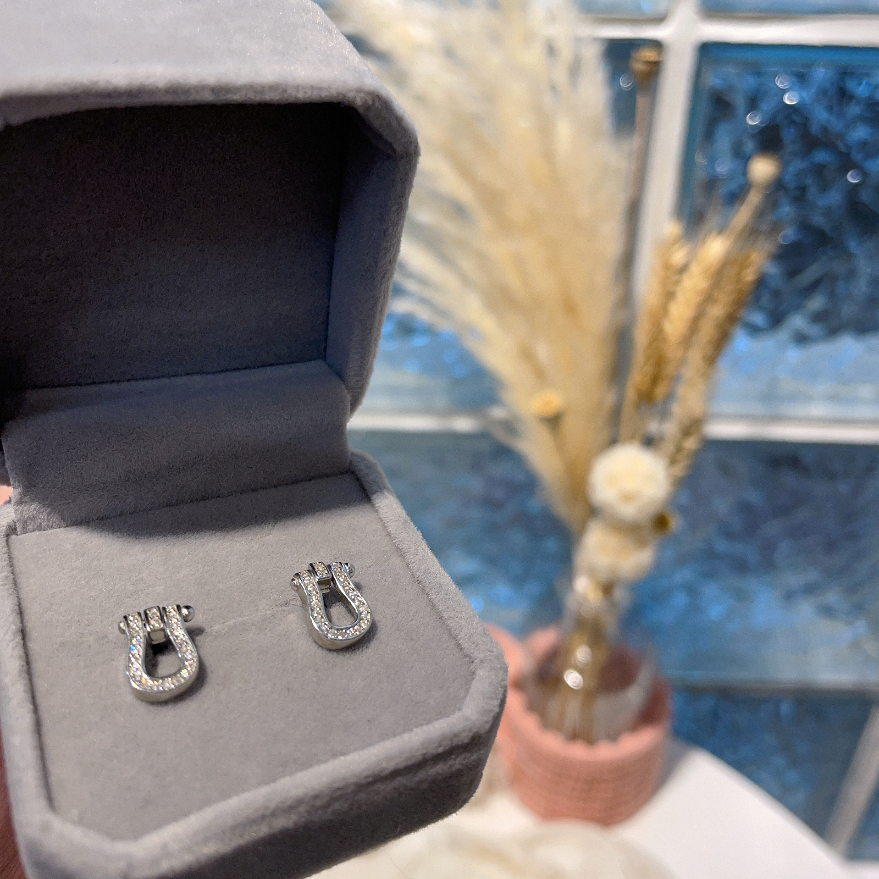 E933 莫桑耳環 0.15ct