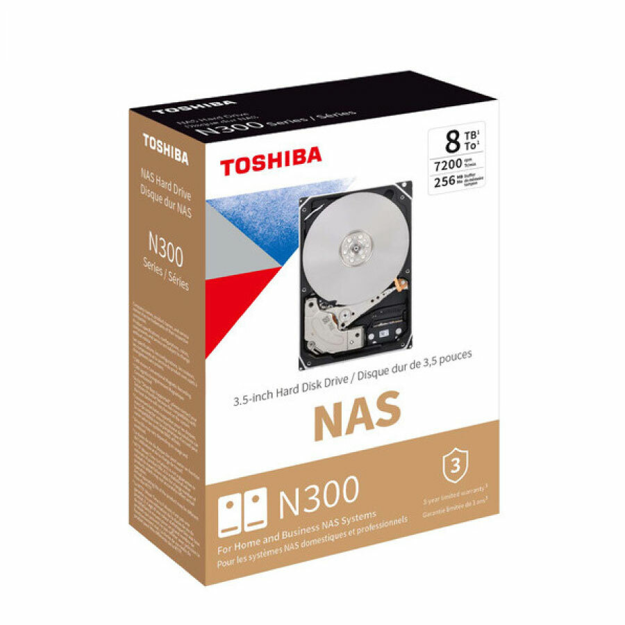 TOSHIBA 東芝 N300系列 8TB 3.5吋 7200轉 256MB NAS 內接式硬碟 三年保固