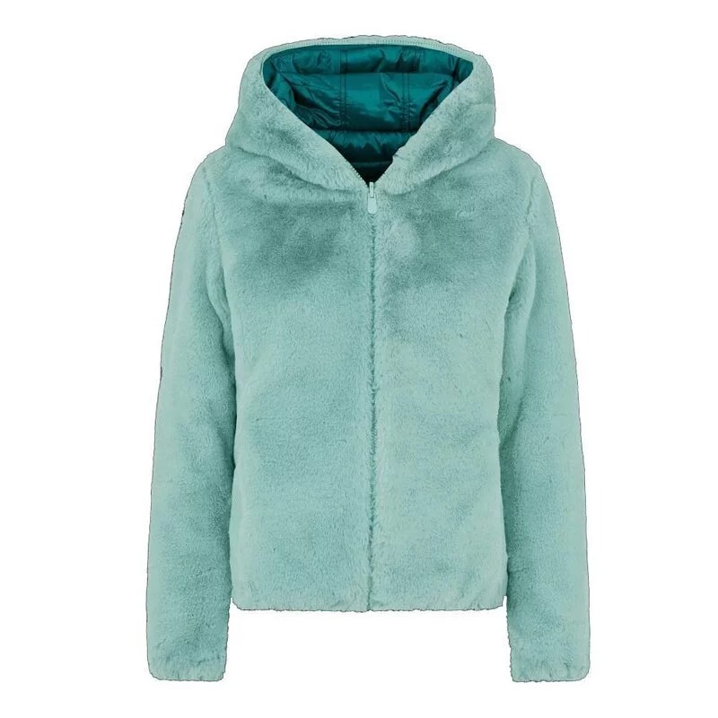 Save The Duck 秋冬 女款KUTY  2WAY刷毛保暖外套 50020湖水綠/暗綠  213-D33540
