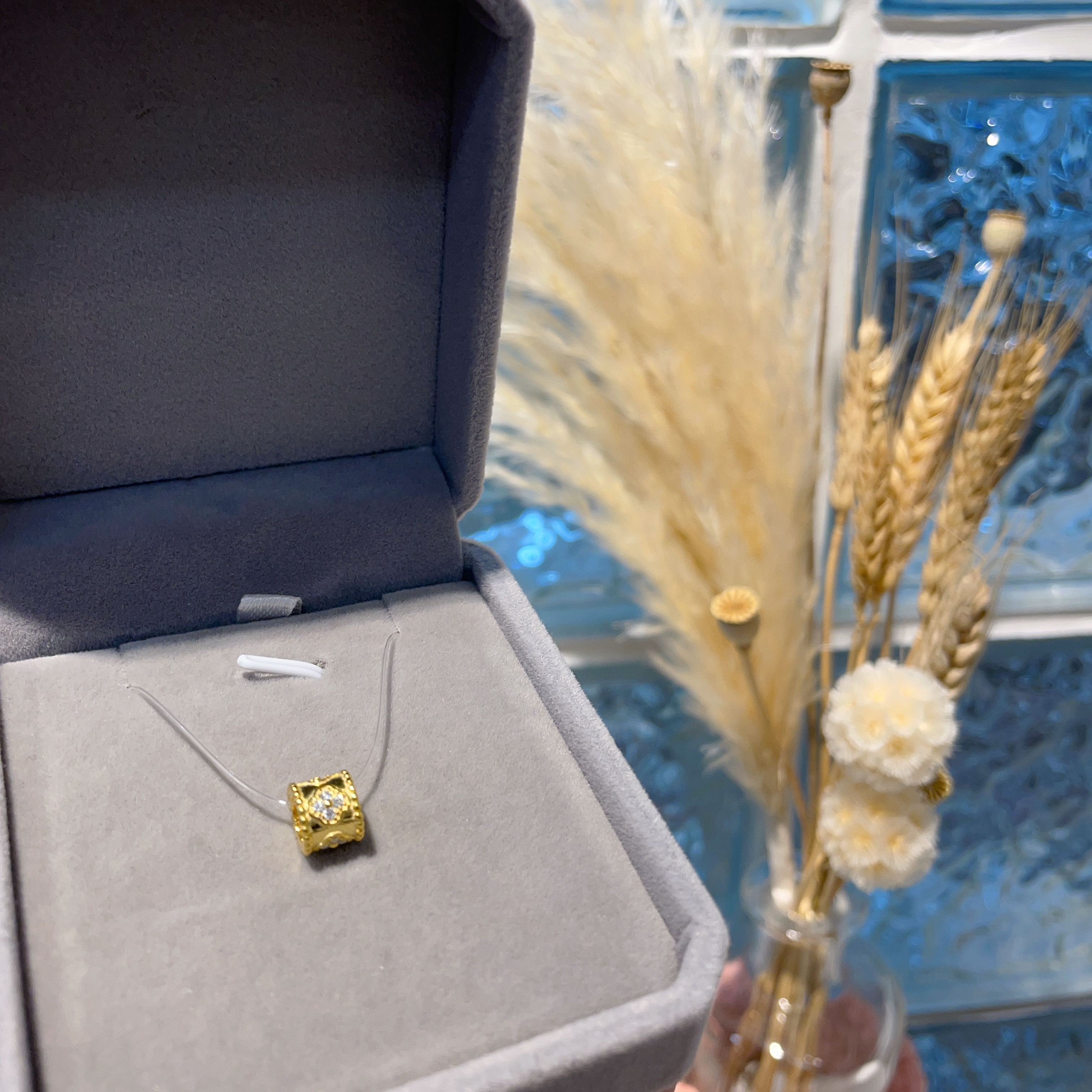 E945 莫桑四葉草吊墜 0.10ct