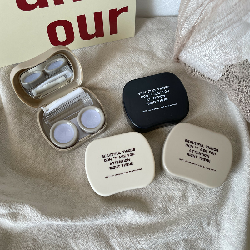 《3787》復古風英文字母隱形眼鏡盒