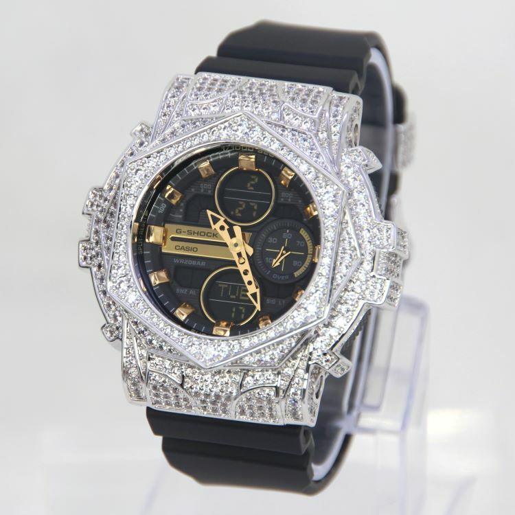 銀色 Mini-G 改裝手錶 GMA-S140M-1A - 玫瑰