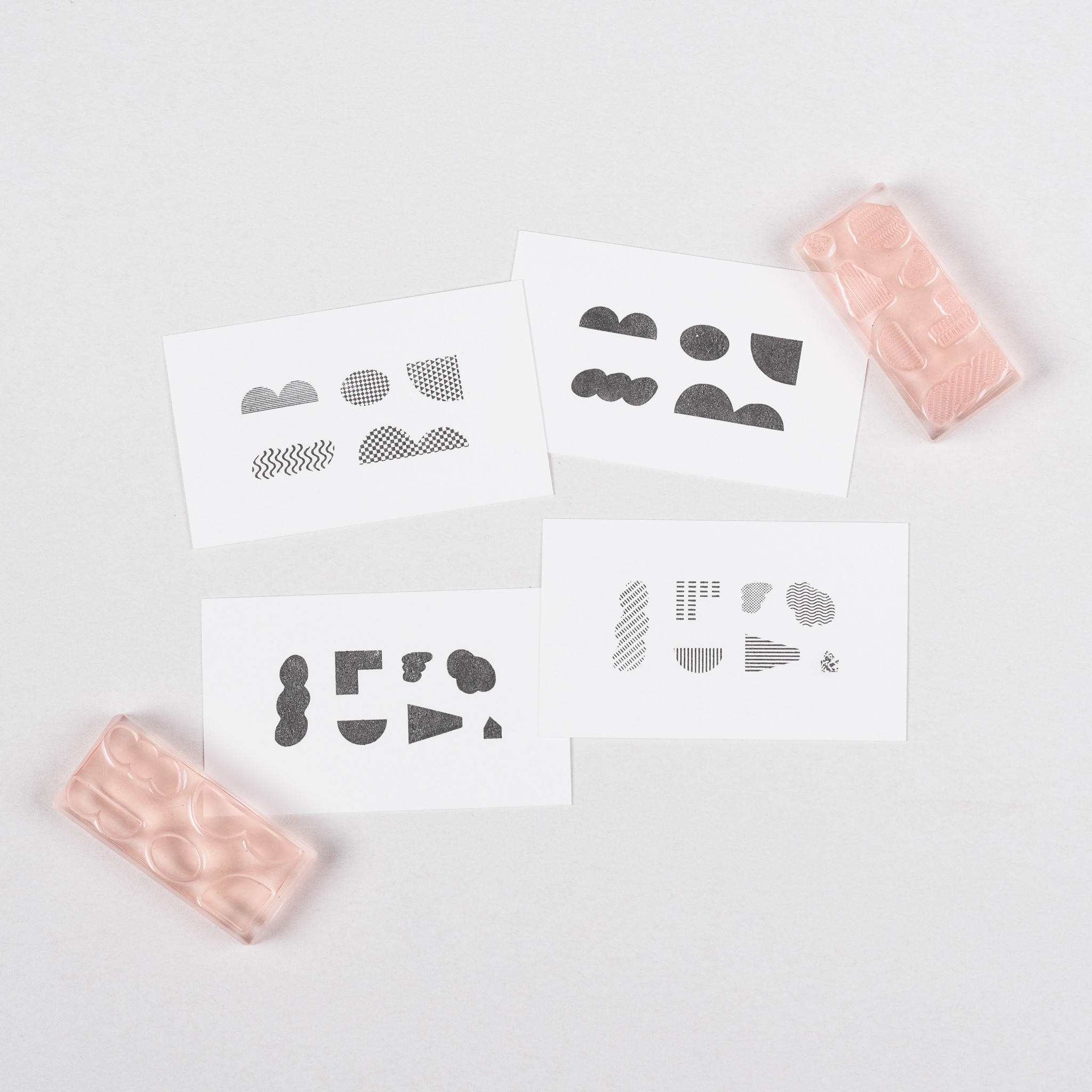 套色幾何棒系列 膠版印章｜一分之一工作室 臺灣