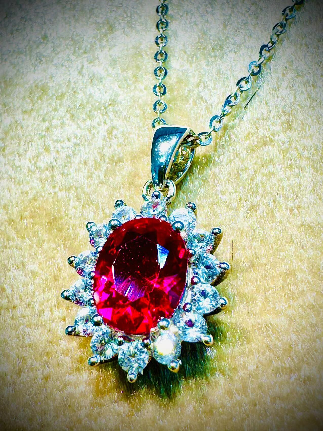 H30 RED Oval necklace  總重: 2.46 G XL0346 -M