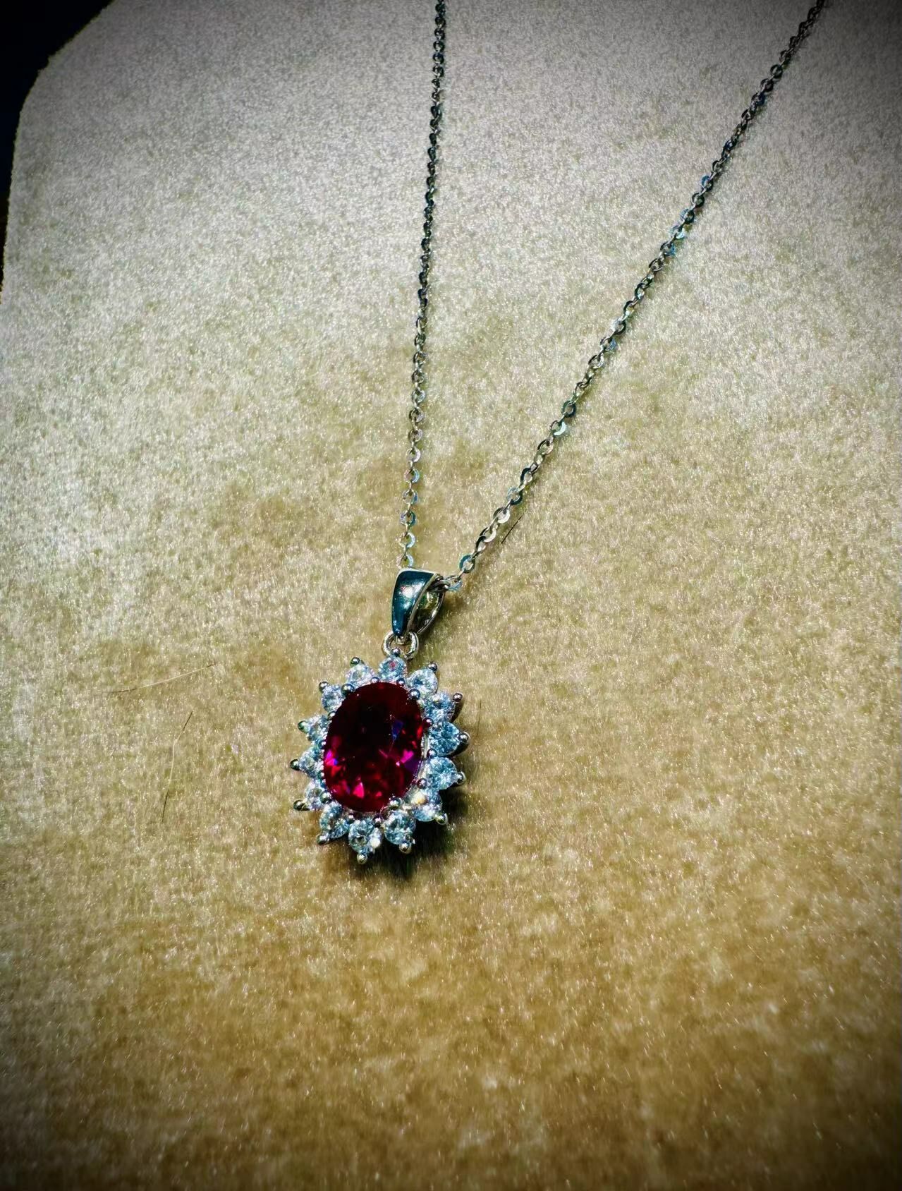 H30 RED Oval necklace  總重: 2.46 G XL0346 -M