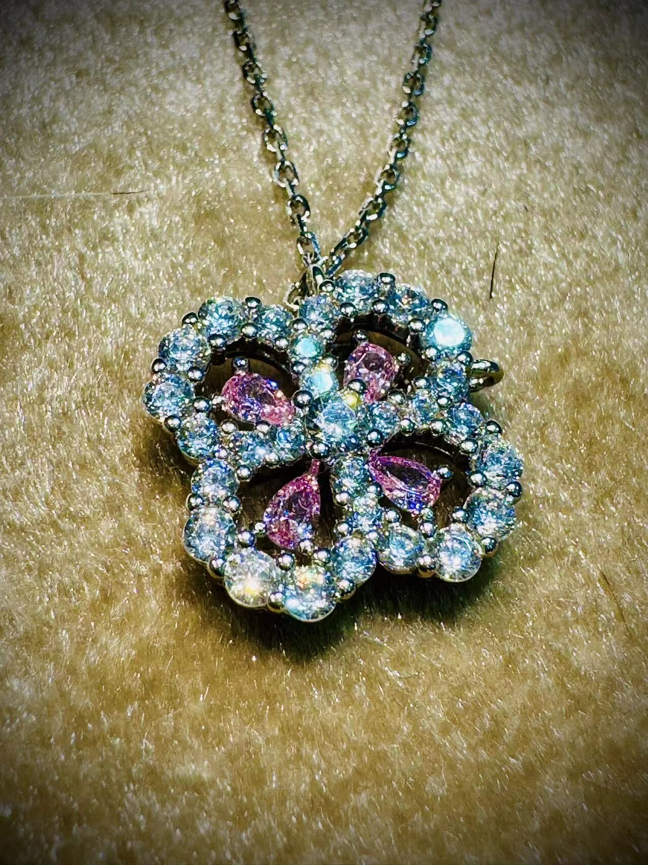 M31 Pink flower necklace    總重: 2.46G XL0402 -M