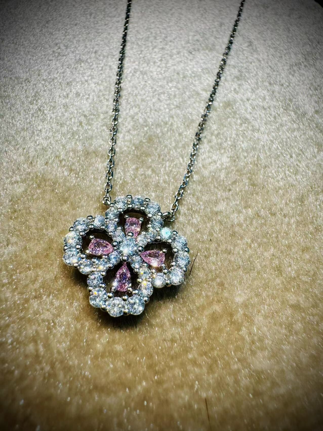 M31 Pink flower necklace    總重: 2.46G XL0402 -M