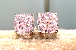 H40 Pink Square Radiant earring    總重: 3.18G ES0345 -M