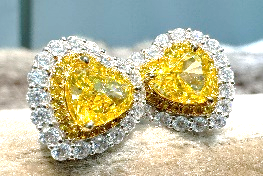 H42 Yellow heart Earring    總重: 5.24G XL0134 -M
