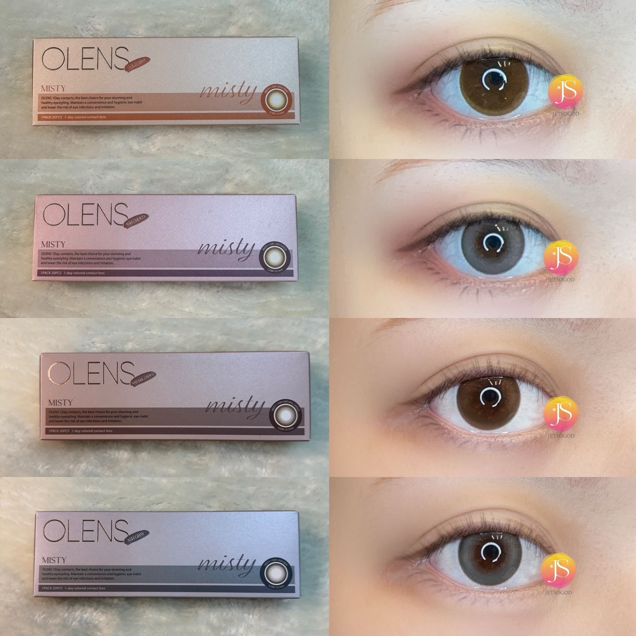 OLENS Misty 1 Day(Gold Mint)(20片)