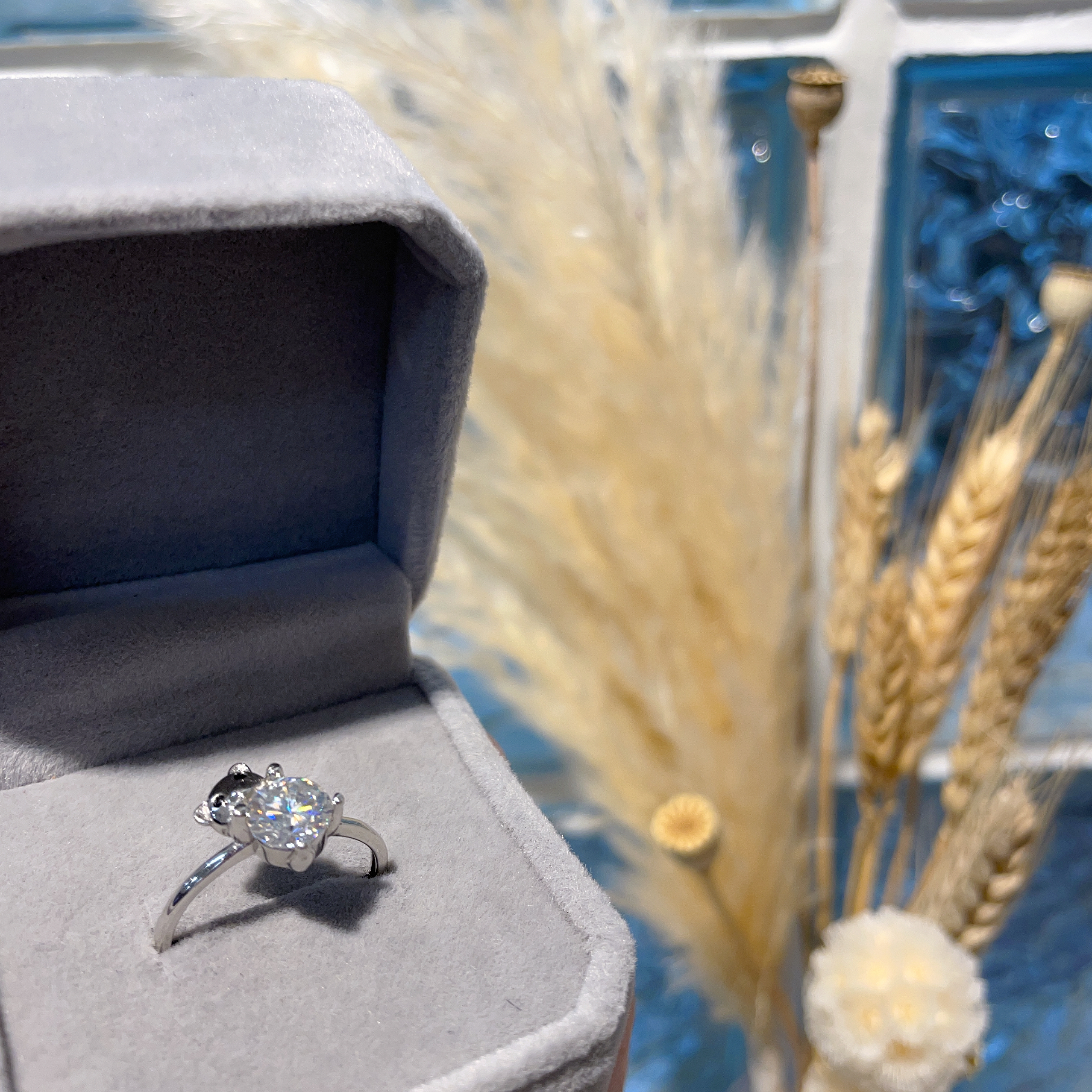 E964 莫桑熊仔戒指 1.00ct