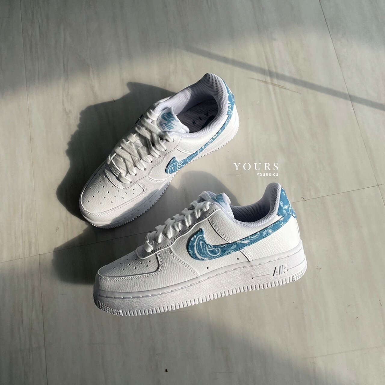 Nike Air Force 1 女鞋 藍色變形蟲（DH4406-100）