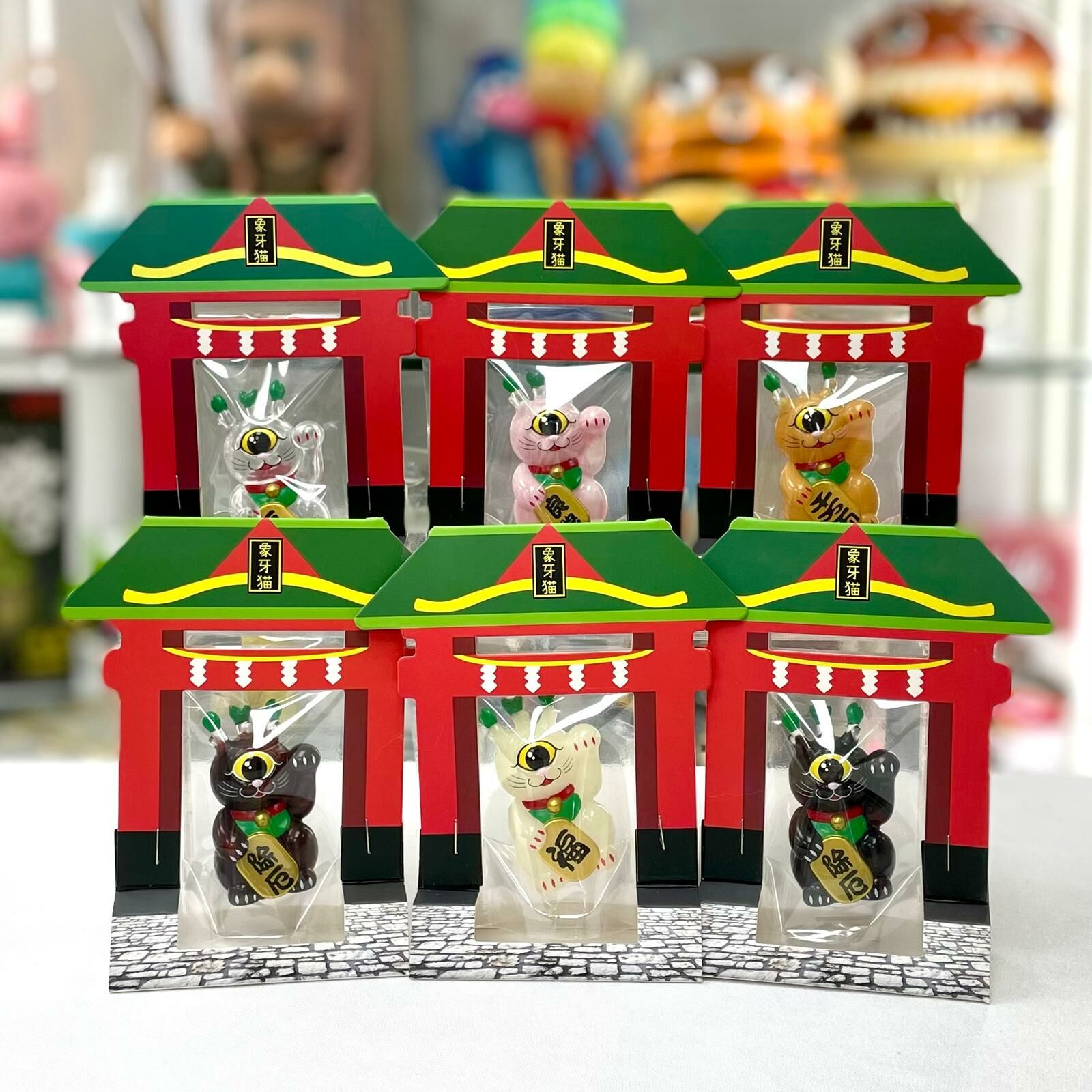 6cm Mini Sofubi Vinyl Pachypodium Gracilius Lucky Cat