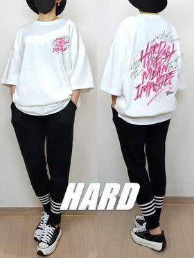 🇰🇷 韓國潮牌 HARD DOES MEAN 型格字 T-Shirts  (K3/M166)