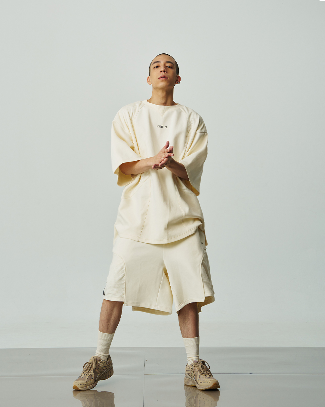 Hermit / Origin Spliced Tee - Off-White