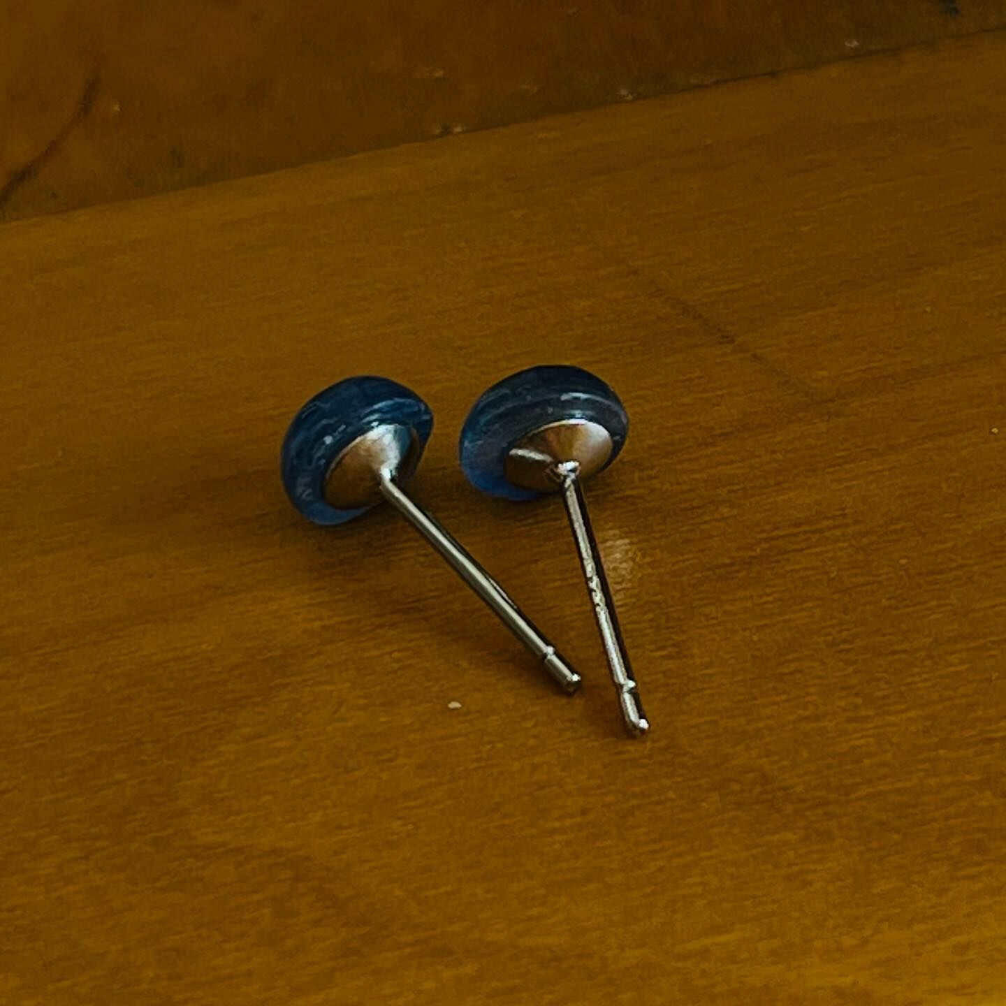 [原石] 藍晶石 水晶耳環