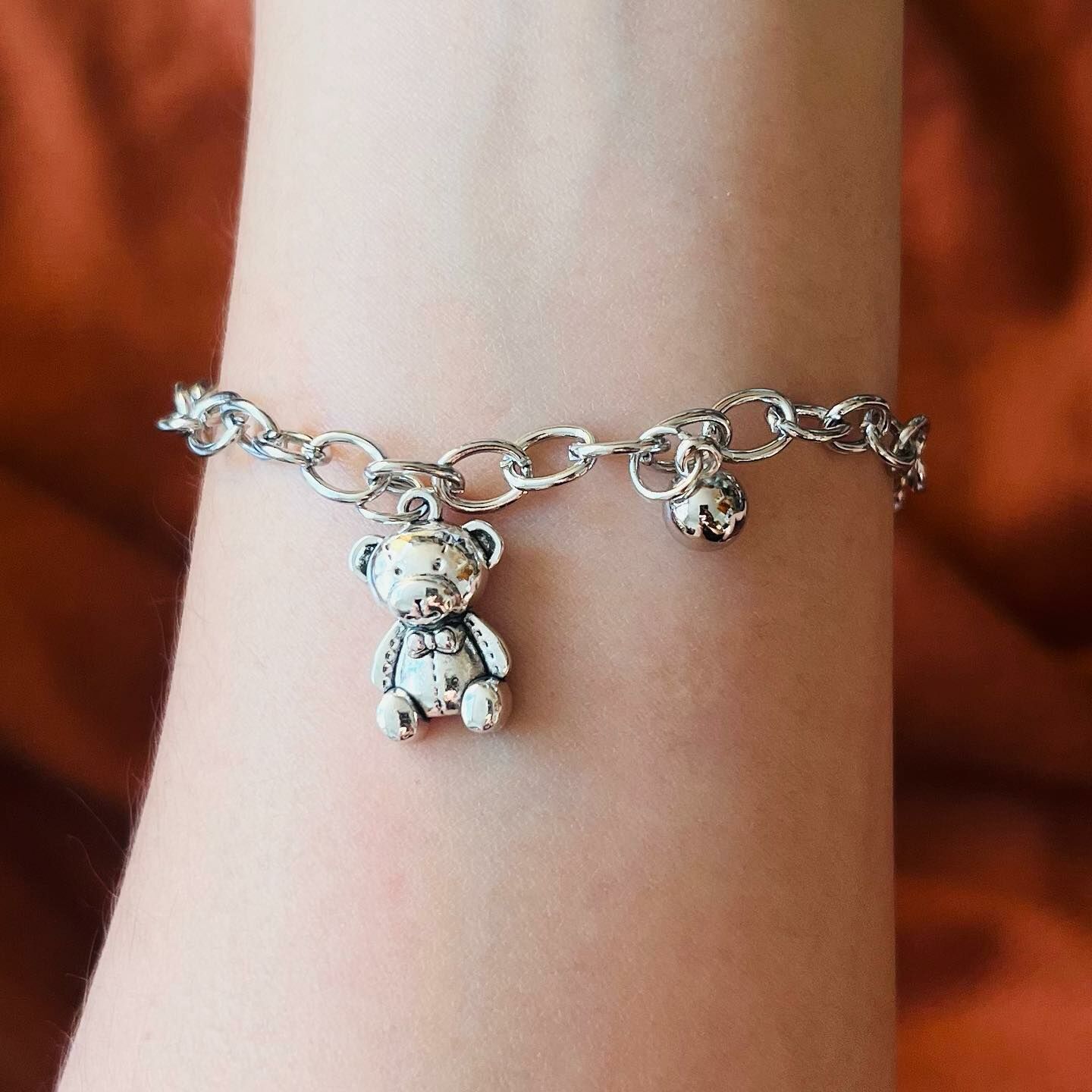 [原石] 小熊手鍊 可掛水晶小吊墜