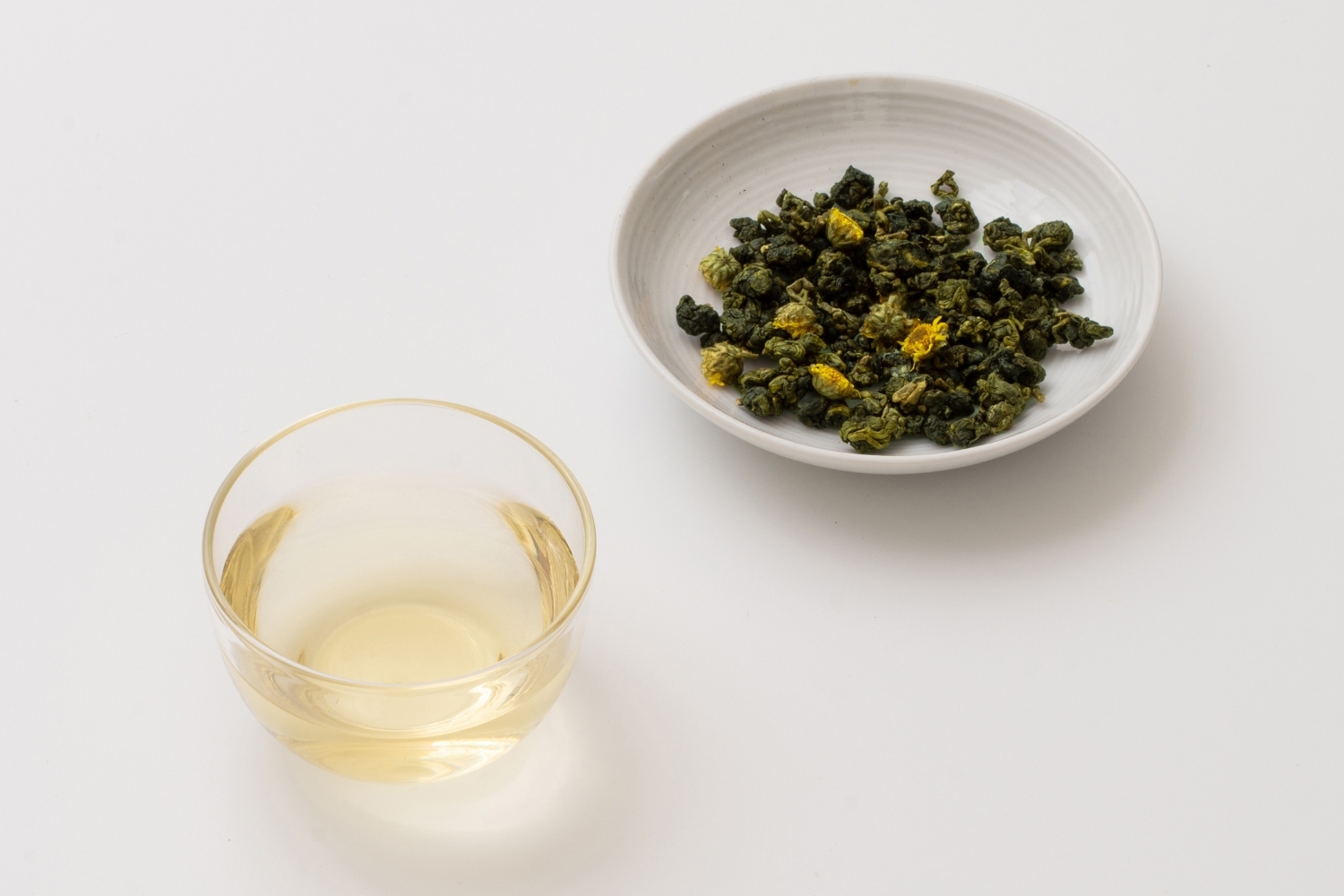 小油菊綠茶 茶乾茶湯照