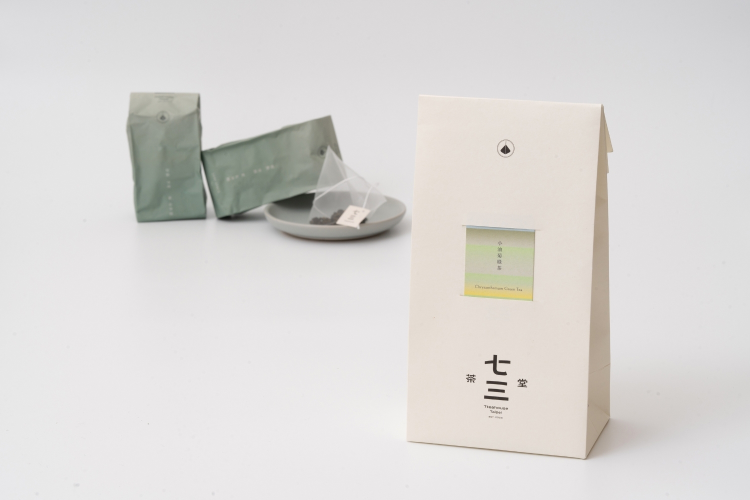 小油菊綠茶 茶包24入–生活袋 立體茶包照