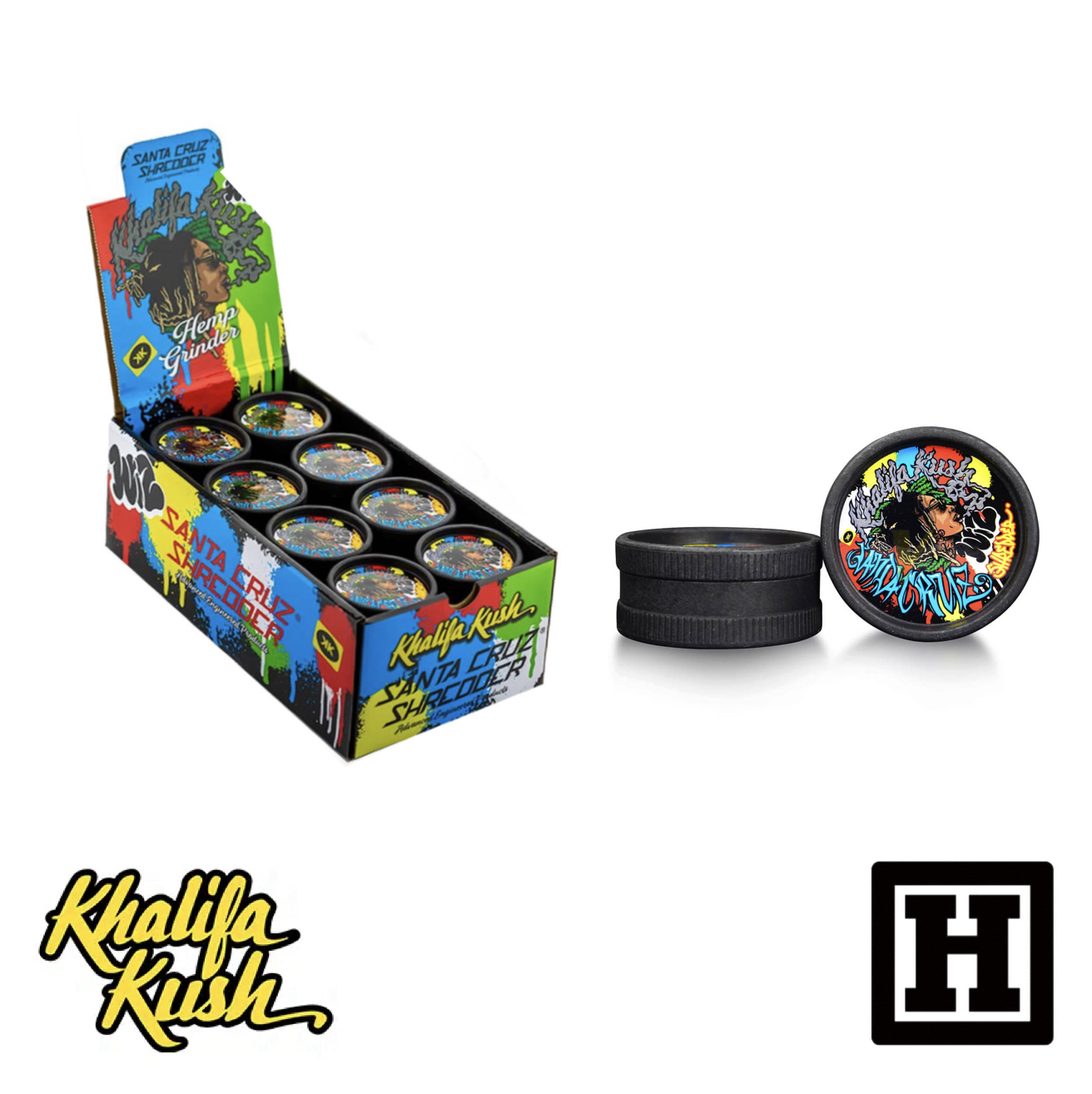 Santa Cruz x Khalifa Kush 兩片式 環保研磨器