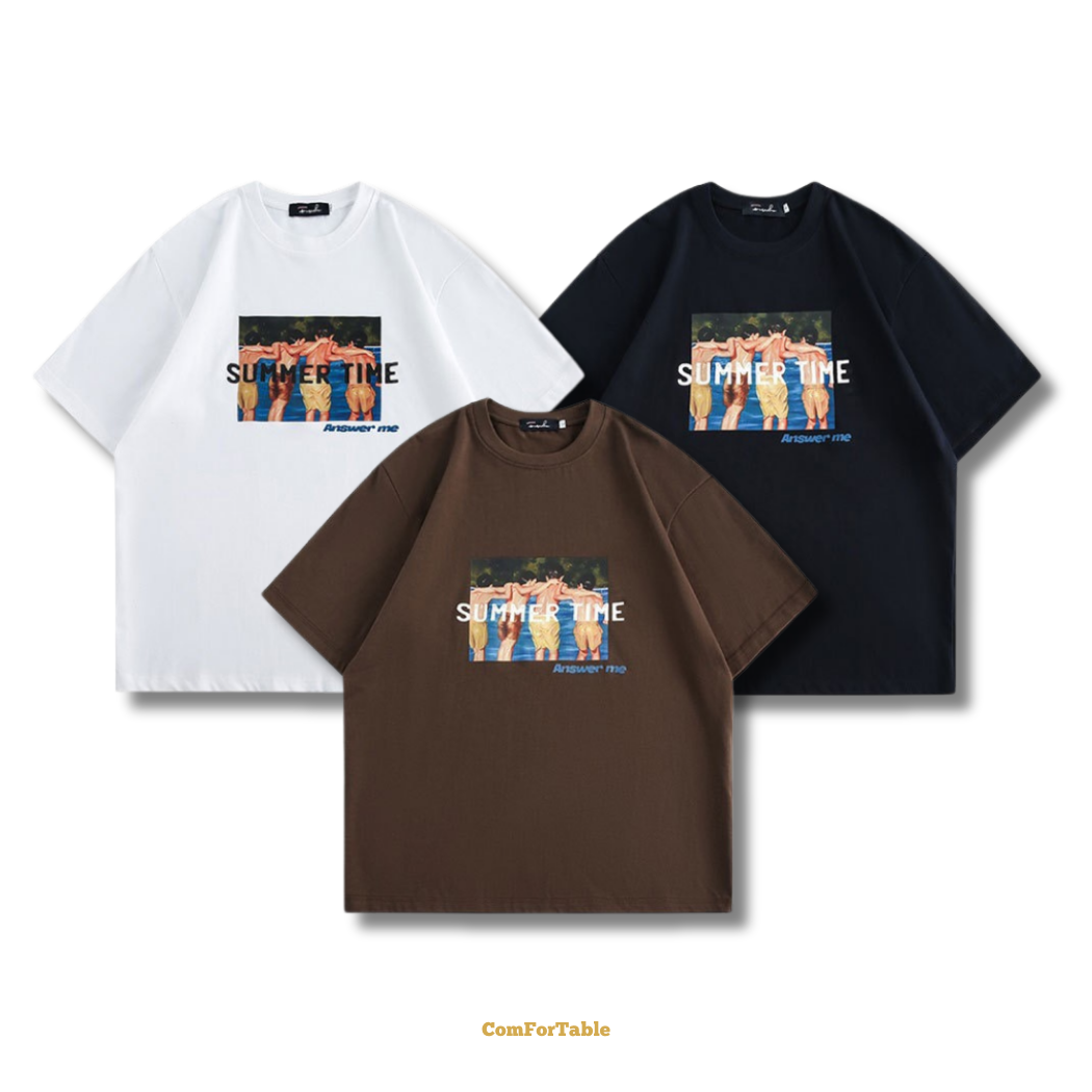 summer time泳池休閒圖TEE