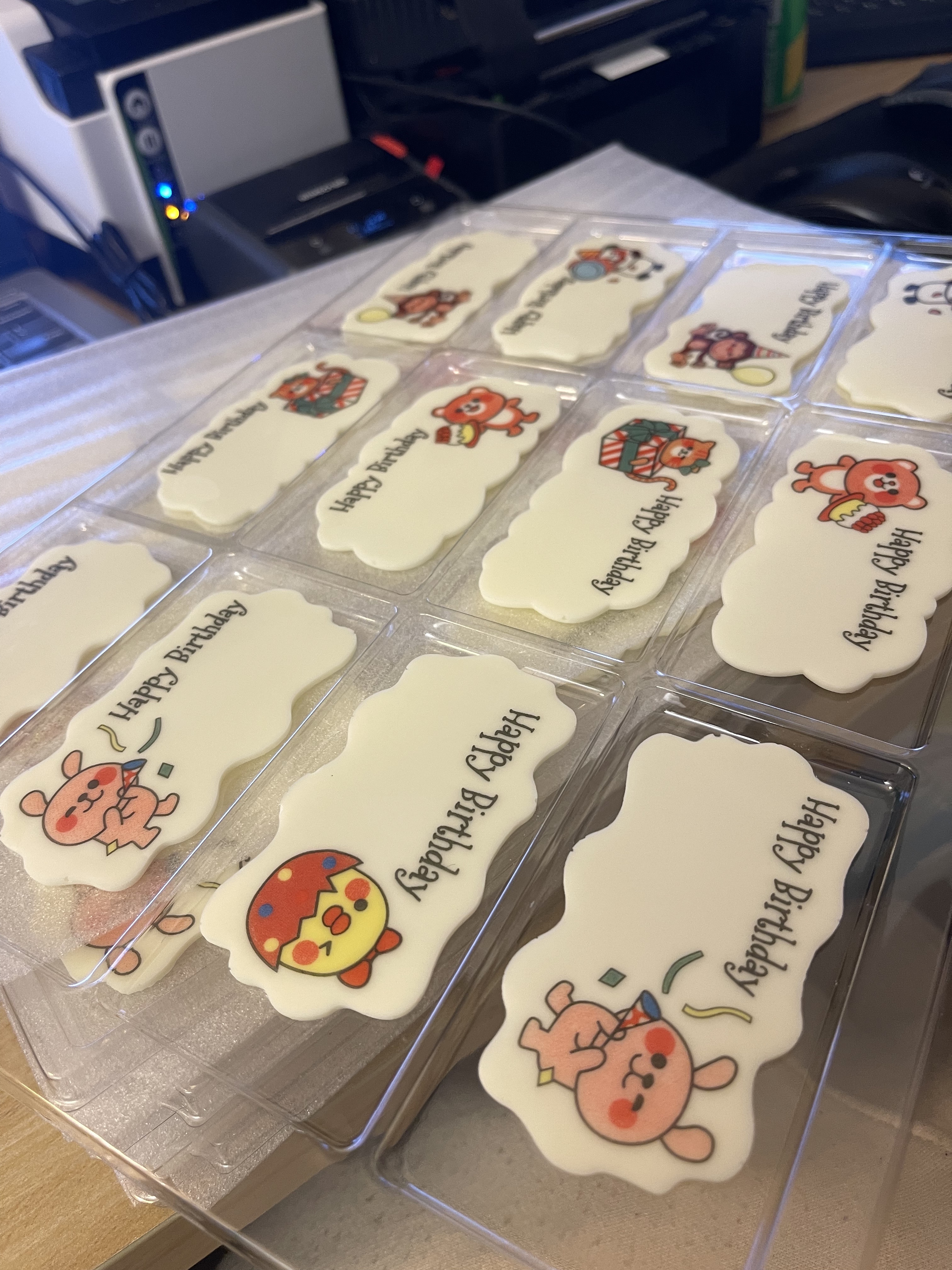 卡通朱古力生日插牌