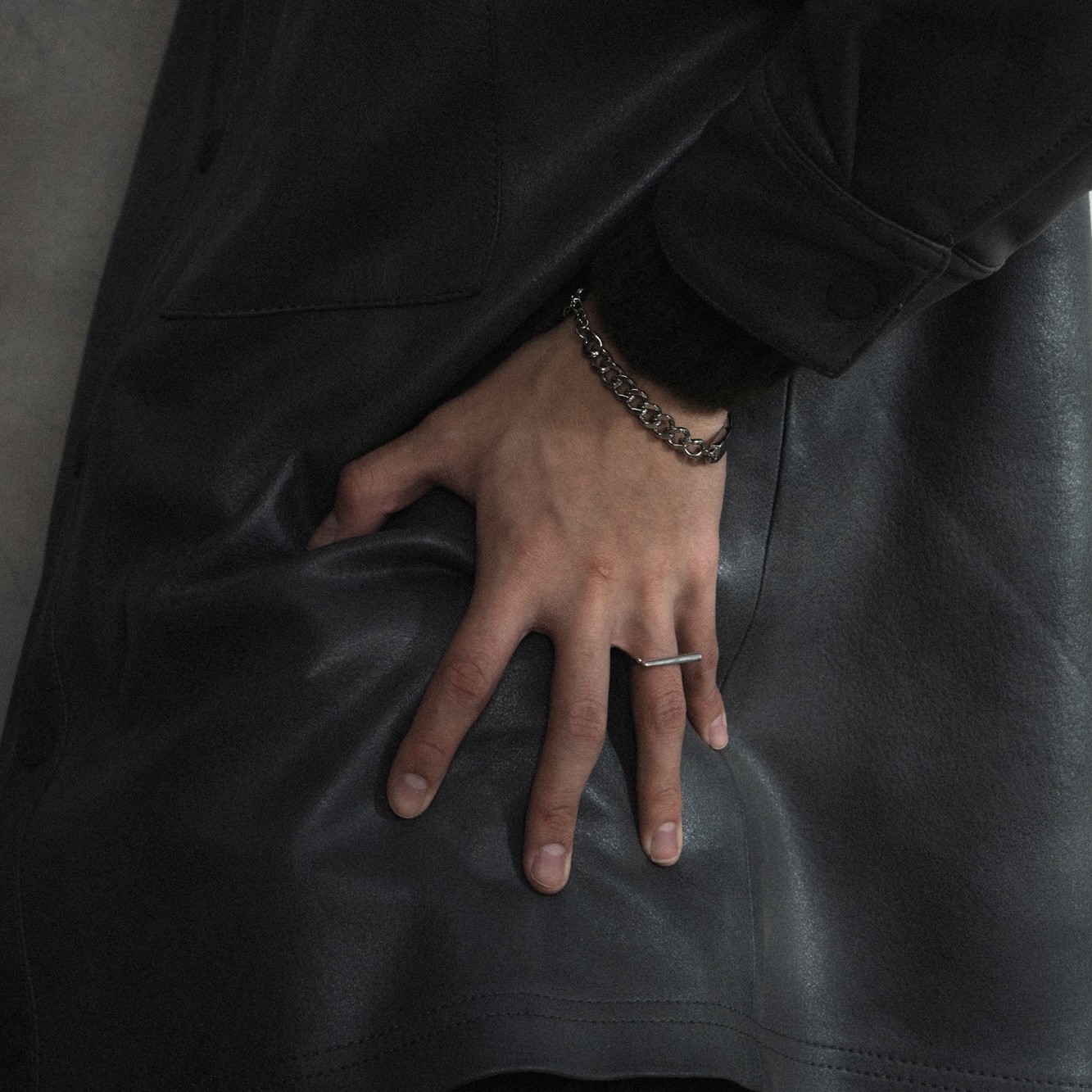 【BLUZ】純銀明緒一字戒指