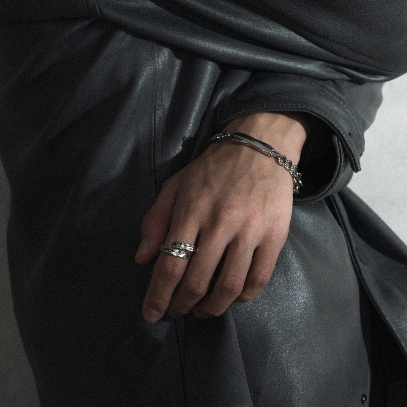 【BLUZ】鈦鋼幽波漣漪手鍊