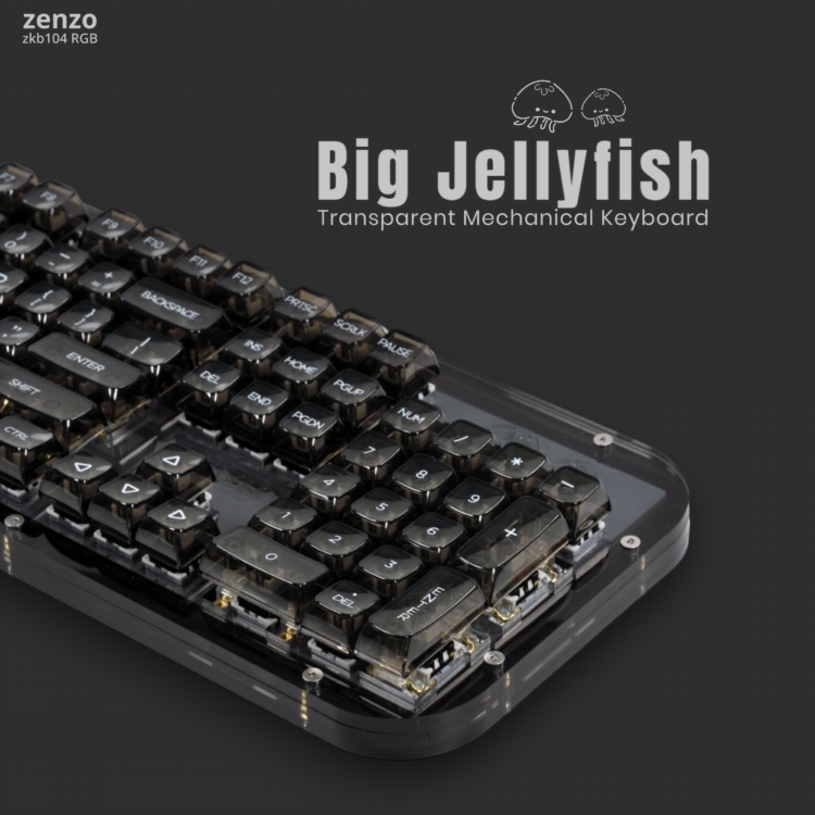 zenzo® 禪做】Big Jellyfish 桃氣水母ZKB104 RGB光渲染粉透明
