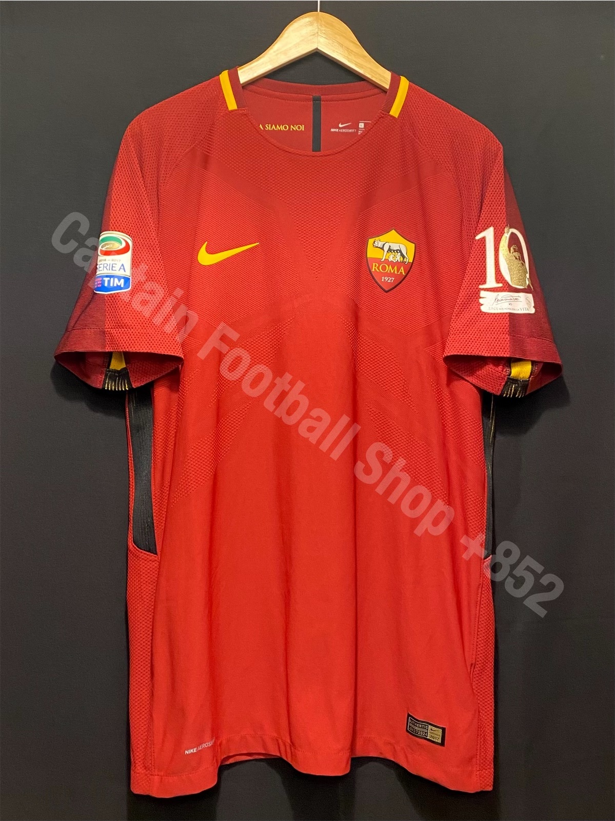 AS Roma 2017-2018 Totti Last Match Nike Home Authentic Player Shirt #10 TOTTI