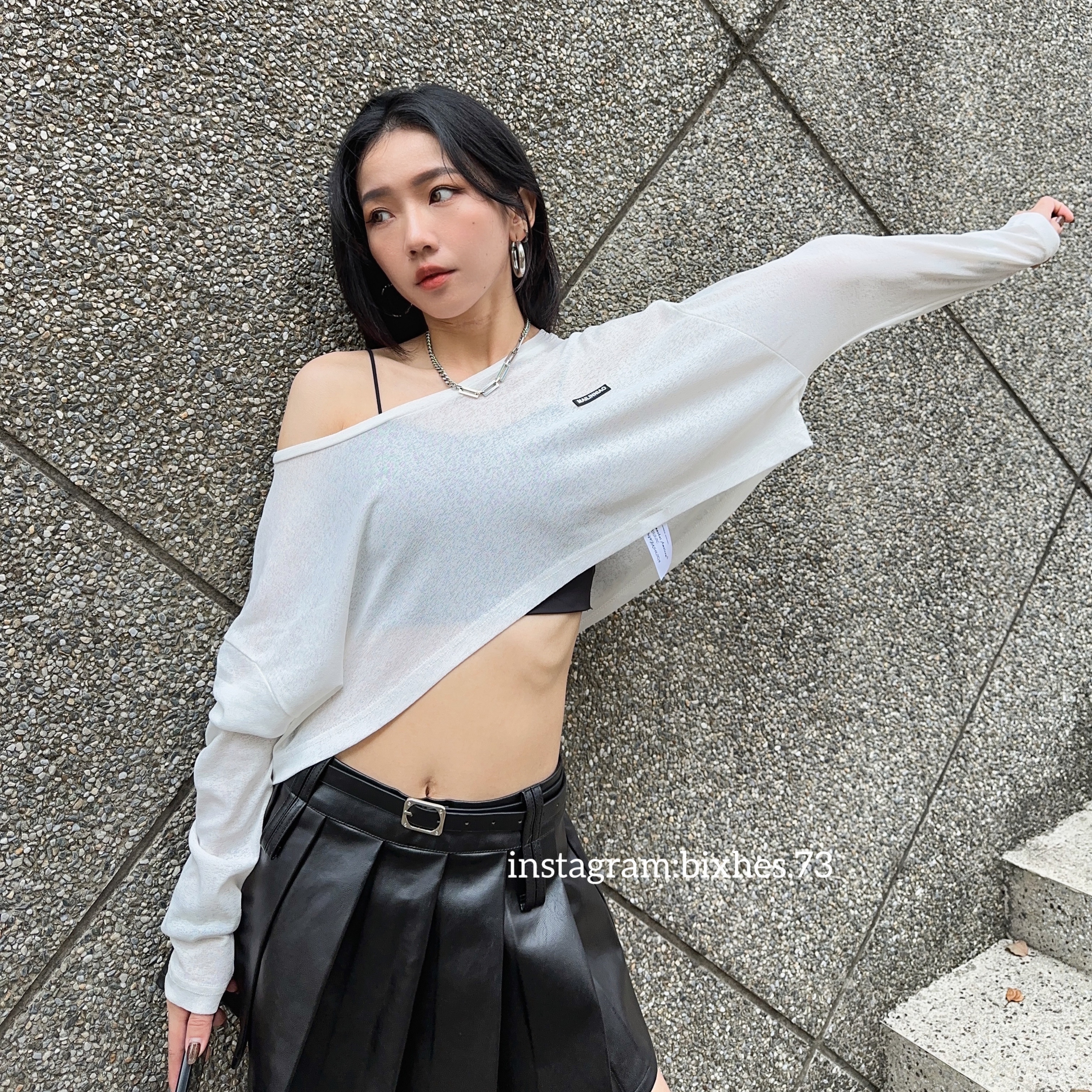 超彈薄紗小標防曬長T(B00082)