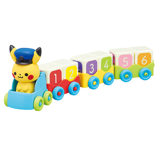 Monpoke積木拼圖數字火車玩具