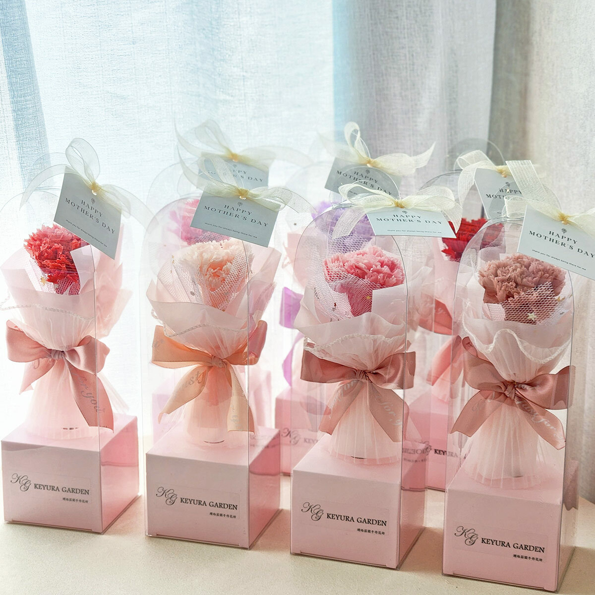 F17康乃馨小提盒花束｜大量訂購｜永生花康乃馨