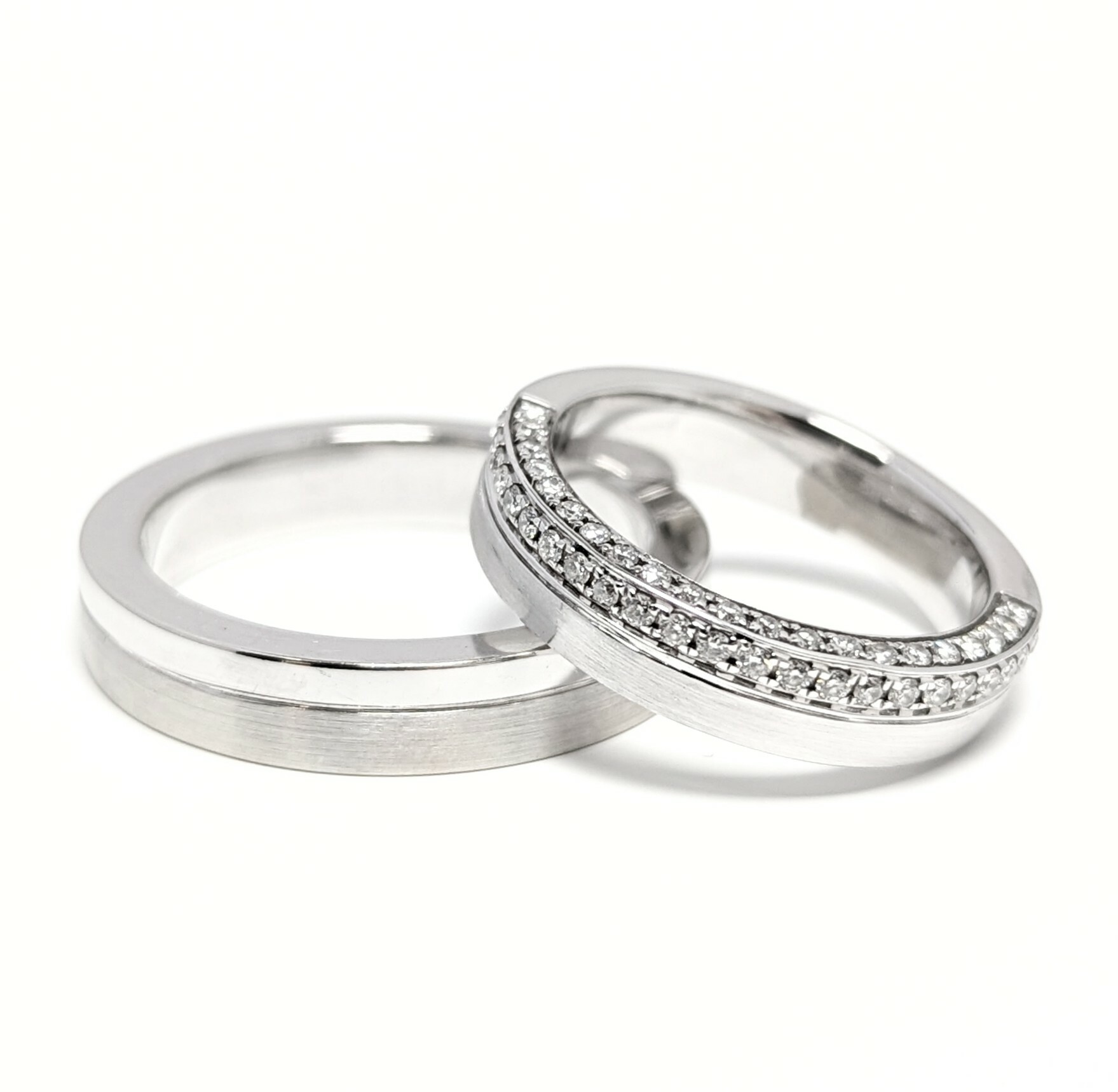 Parallel Galaxy - Intuitive 18K白金 結婚戒指