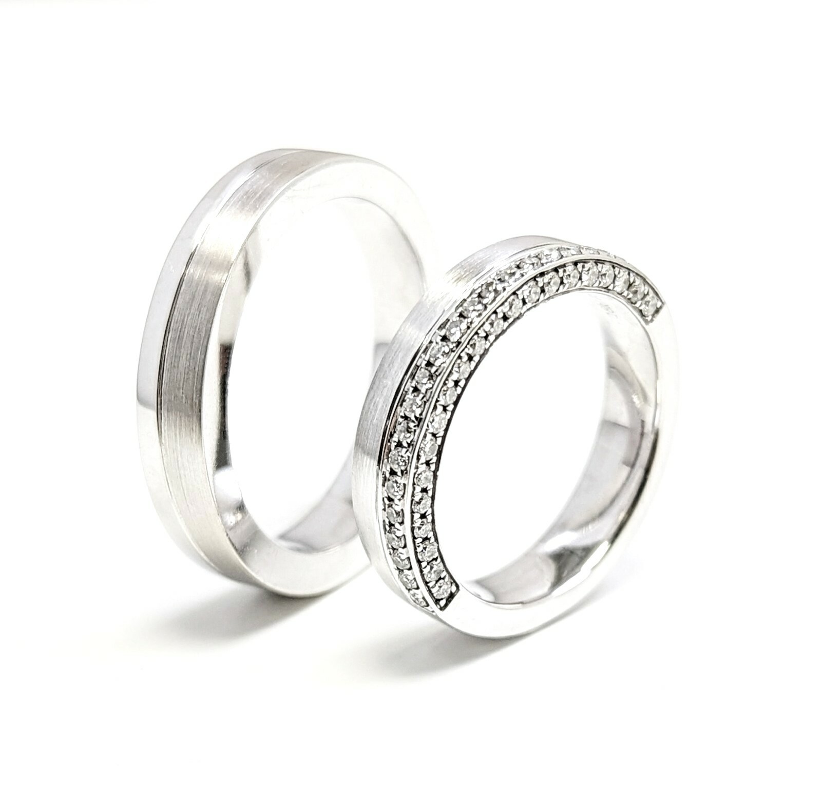 Parallel Galaxy - Intuitive 18K白金 結婚戒指