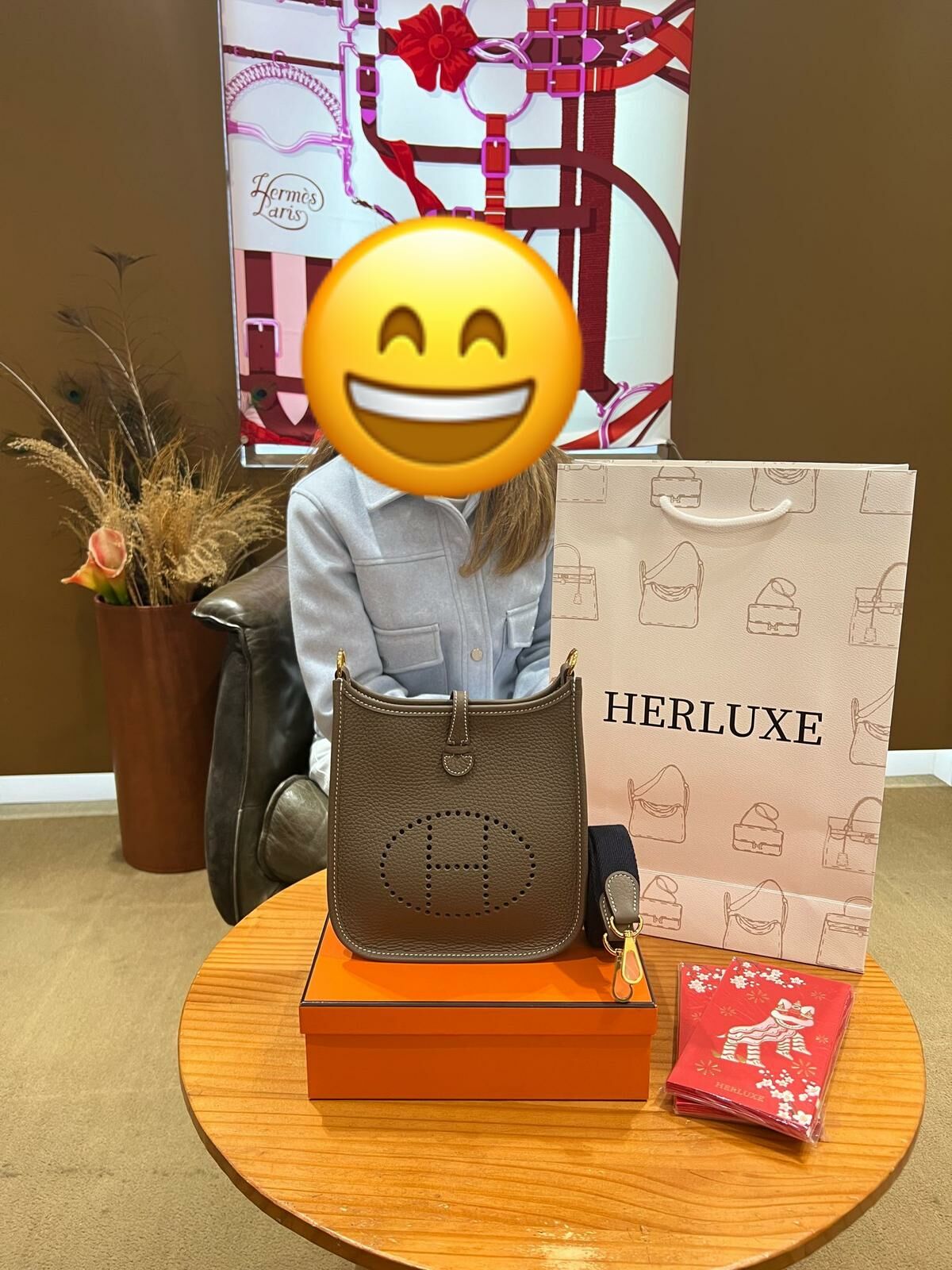 【 感謝支持 】爽快靚靚來pick up Mini E大象灰拼靛藍色肩帶🎉 見到實物好滿意❤️ 超百搭嘅袋 靚靚好眼光👀 多謝你嘅支持與信任🫶💪