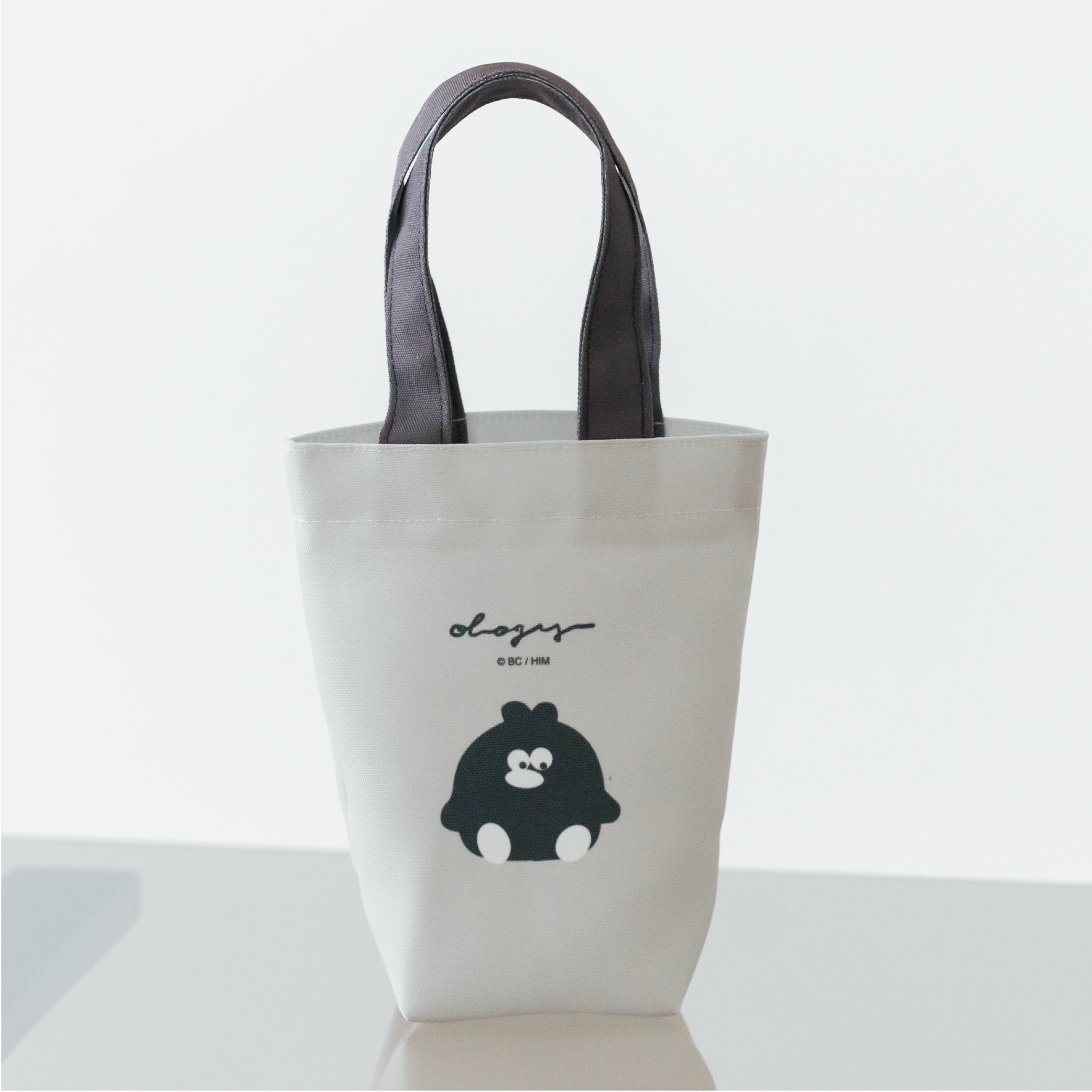 【慢慢挑 x 奧樂雞-防潑水提袋】 胖球奧樂雞灰色款