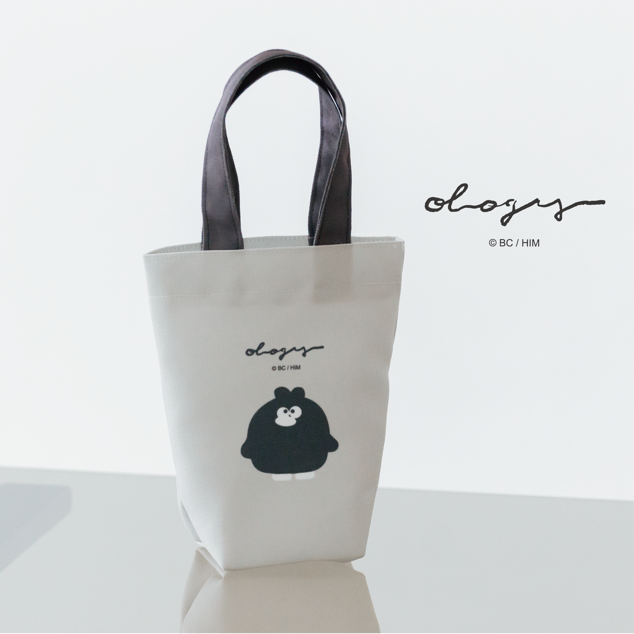 【慢慢挑 x 奧樂雞-防潑水提袋】 胖球奧樂雞灰色款