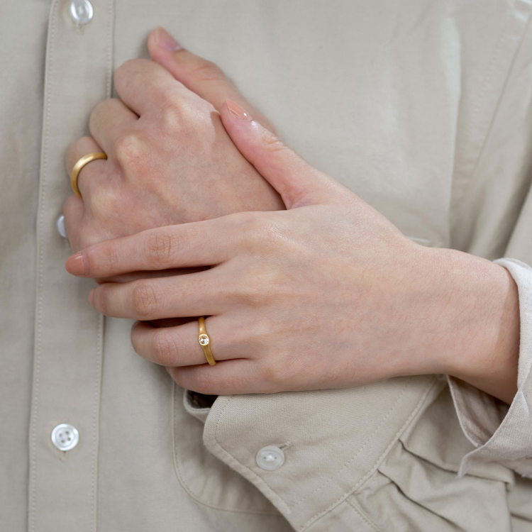 別無所求18K對戒 desire no other 銘刻藝術風格