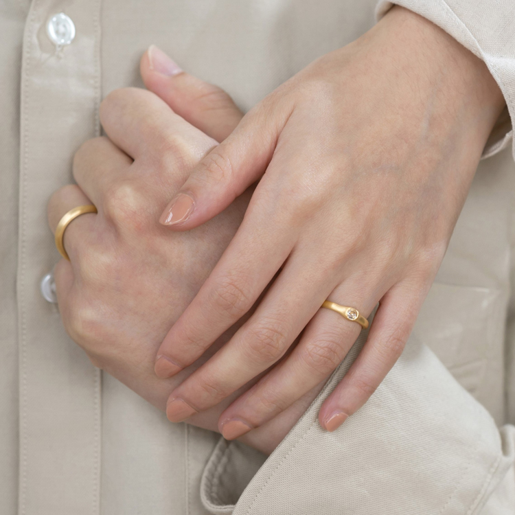 別無所求18K對戒 desire no other 銘刻藝術風格