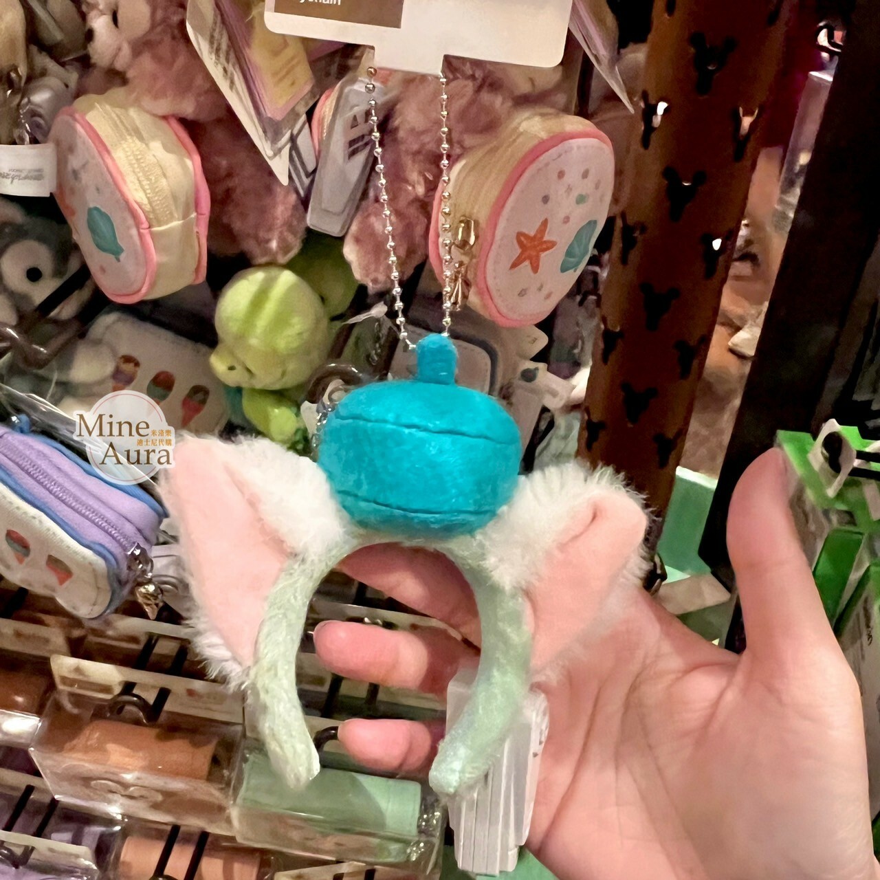 (現貨) 傑拉托尼 畫家貓 Gelatoni 絨毛髮圈 造型 鑰匙圈 吊飾 -香港迪士尼樂園