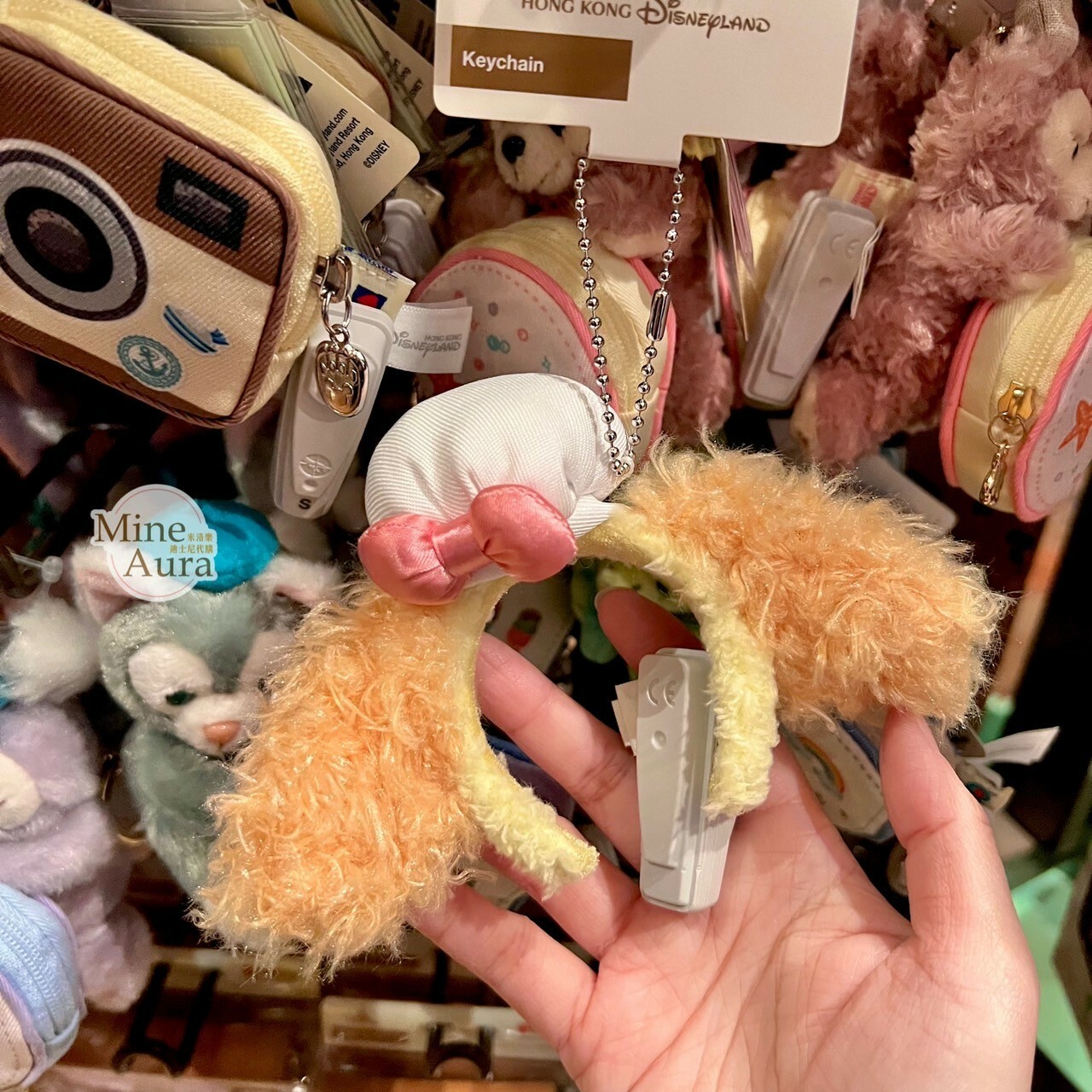 可琦安 餅乾 CookieAnn 絨毛髮圈 造型 鑰匙圈 吊飾 -香港迪士尼樂園