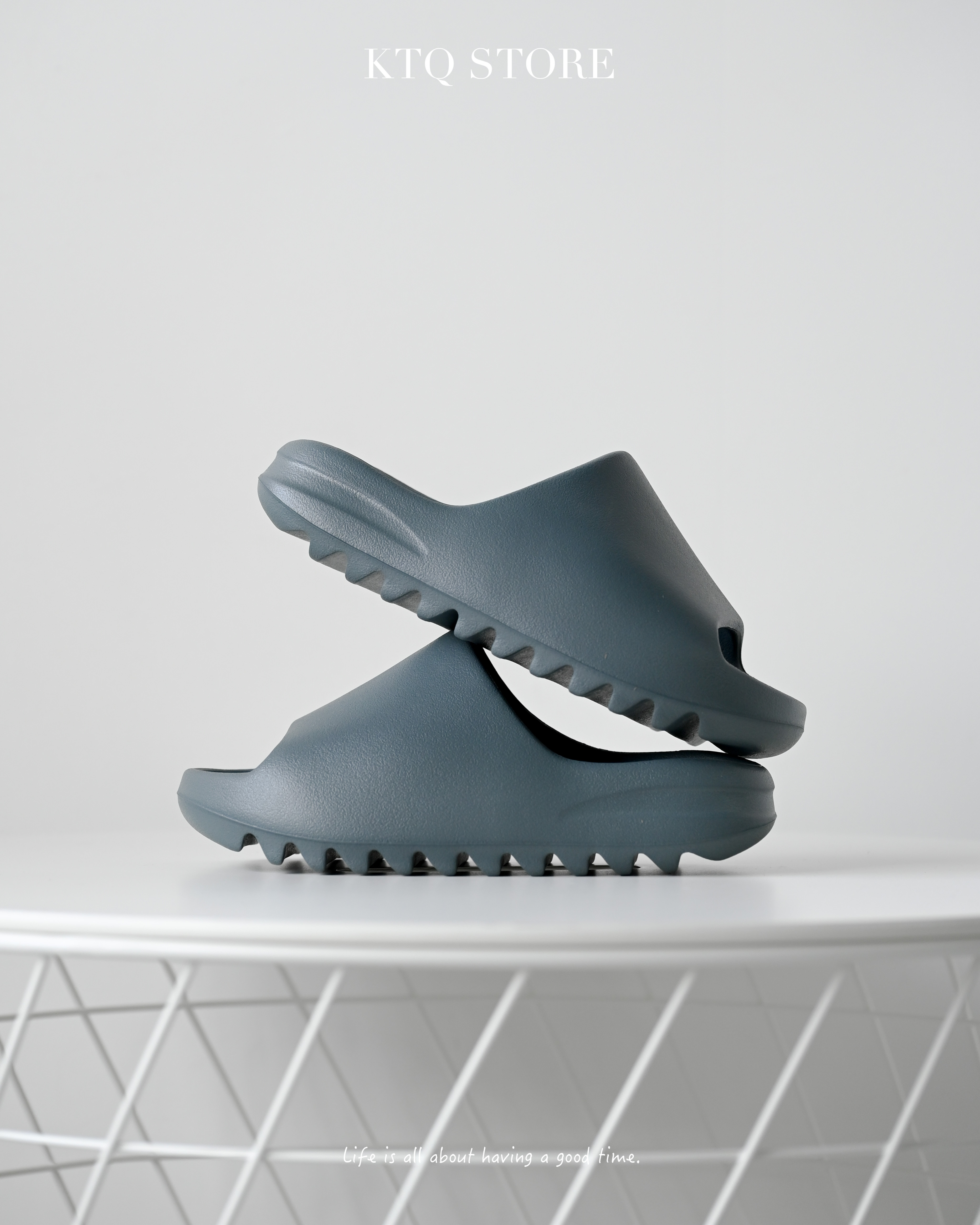 KTQ STORE ‧Adidas Yeezy Slide "Slate Marine" 深灰綠 ID2349