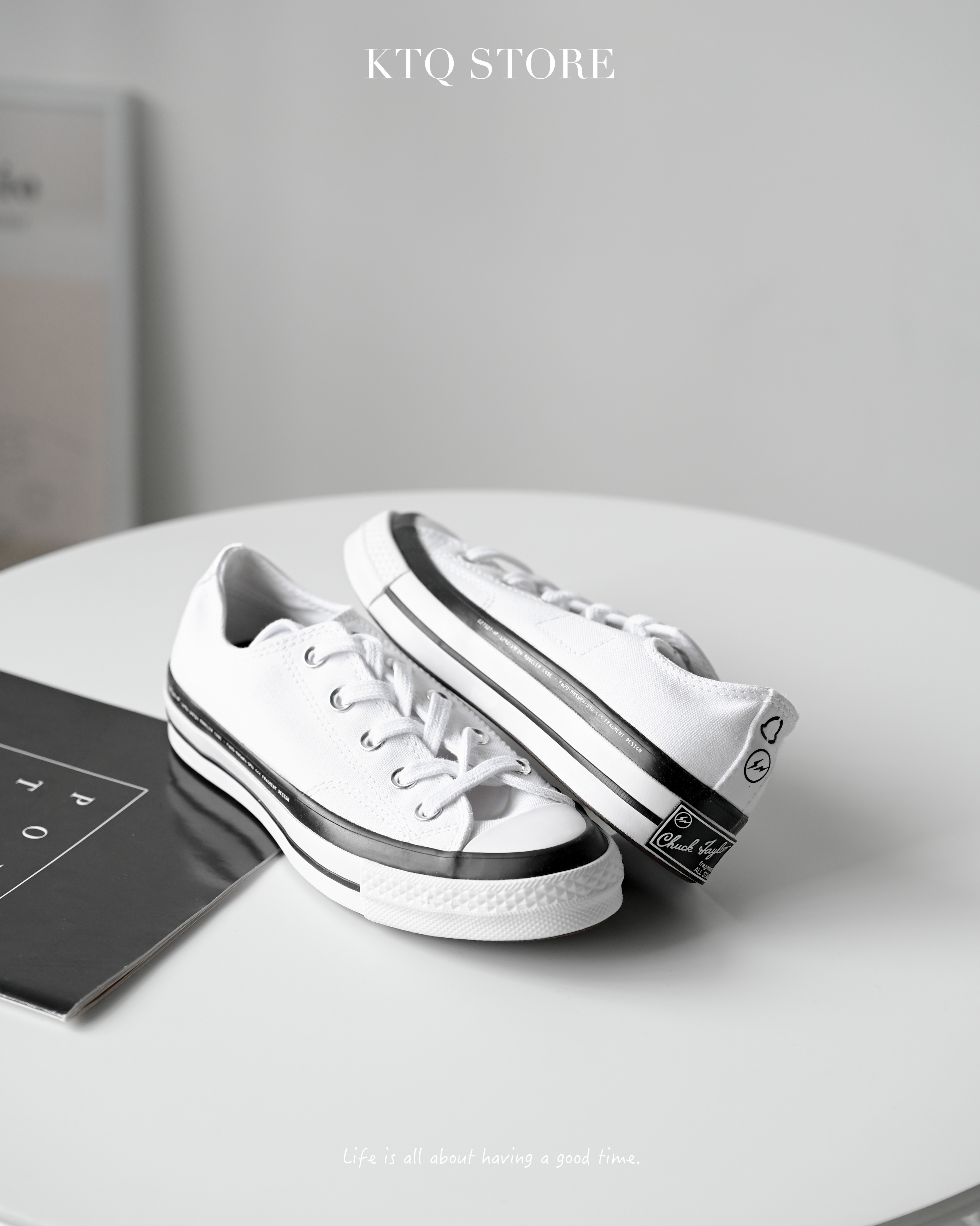 KTQ STORE ‧  CONVERSE X FRAGMENT X MONCLER 70 白 169070C