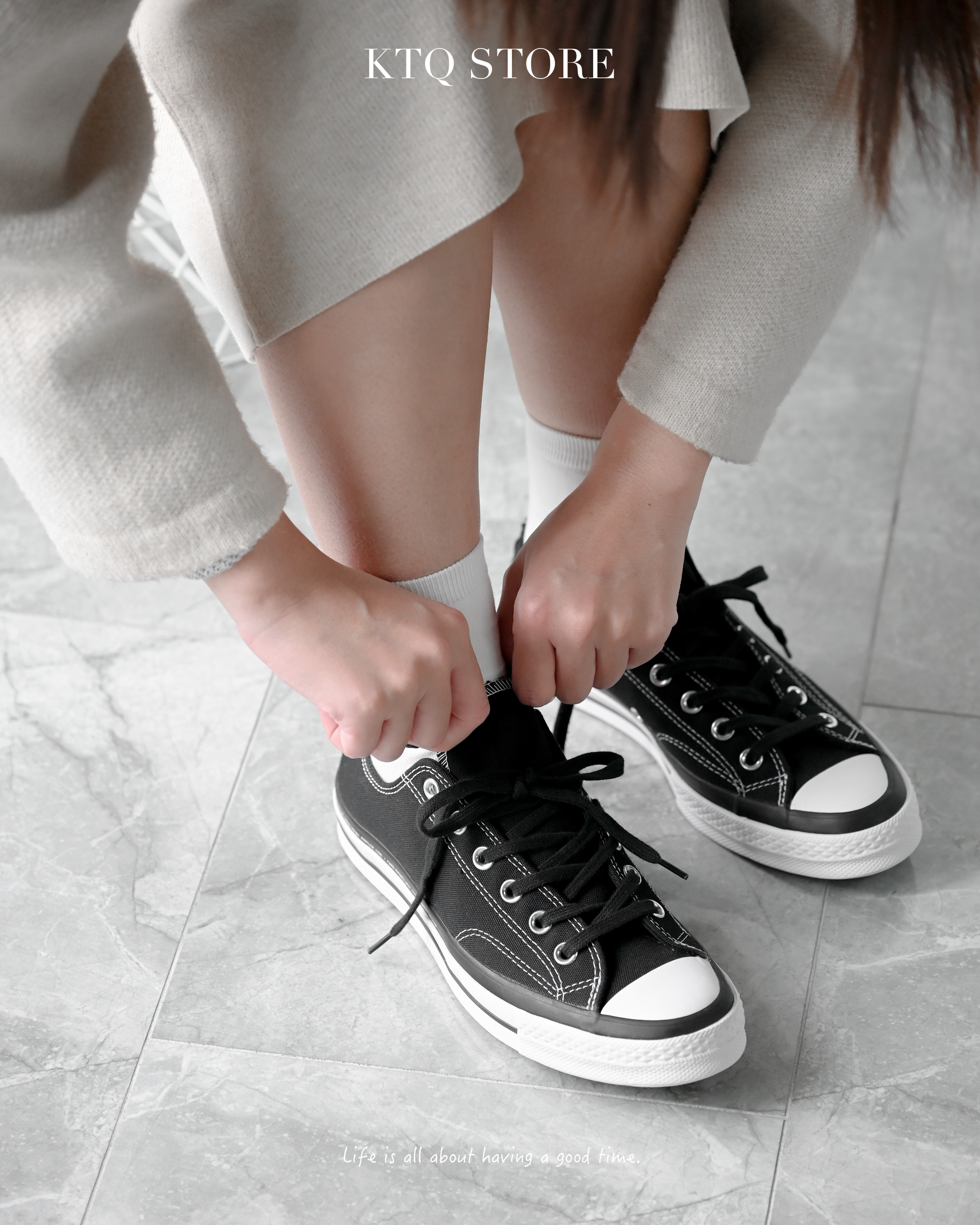 KTQ STORE ‧  CONVERSE X FRAGMENT X MONCLER 70 黑 169069C